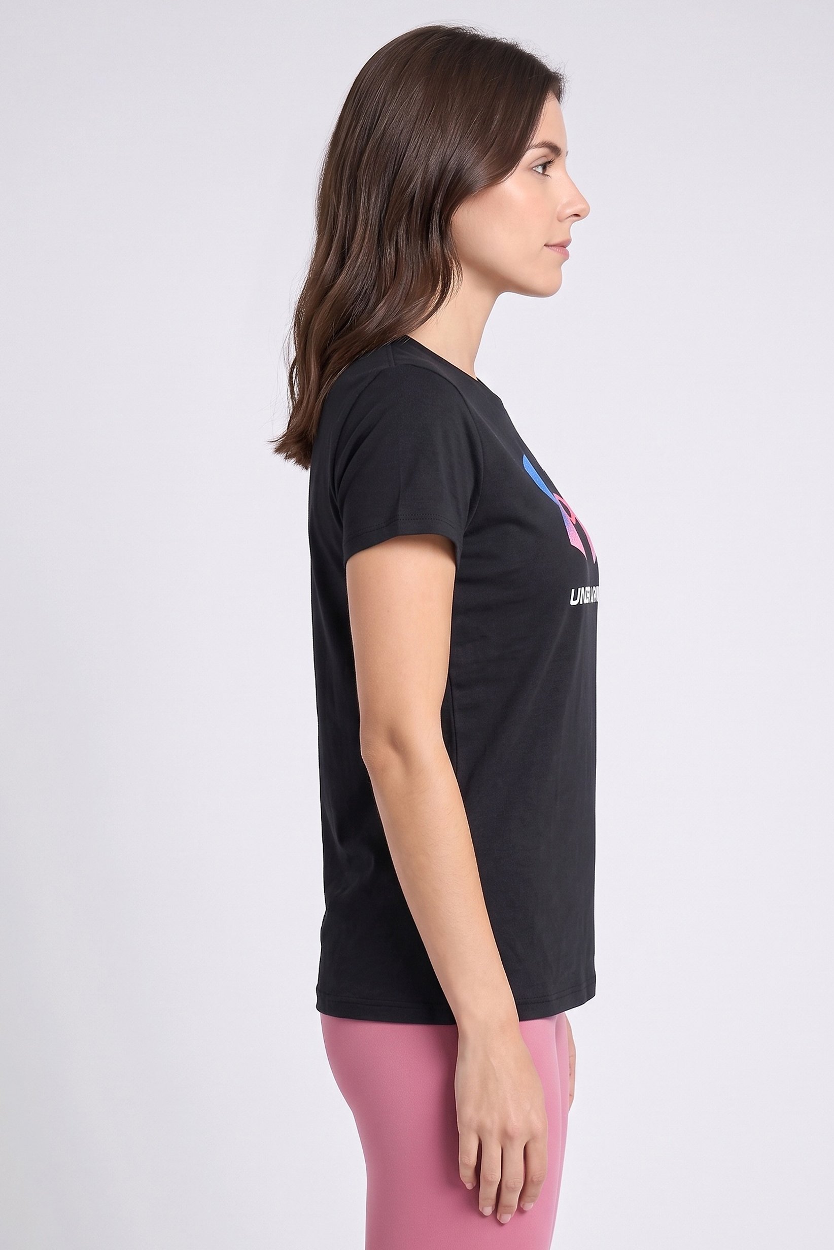 Women Loose Fit Short Sleeve Outdoor T-Shirt, Black