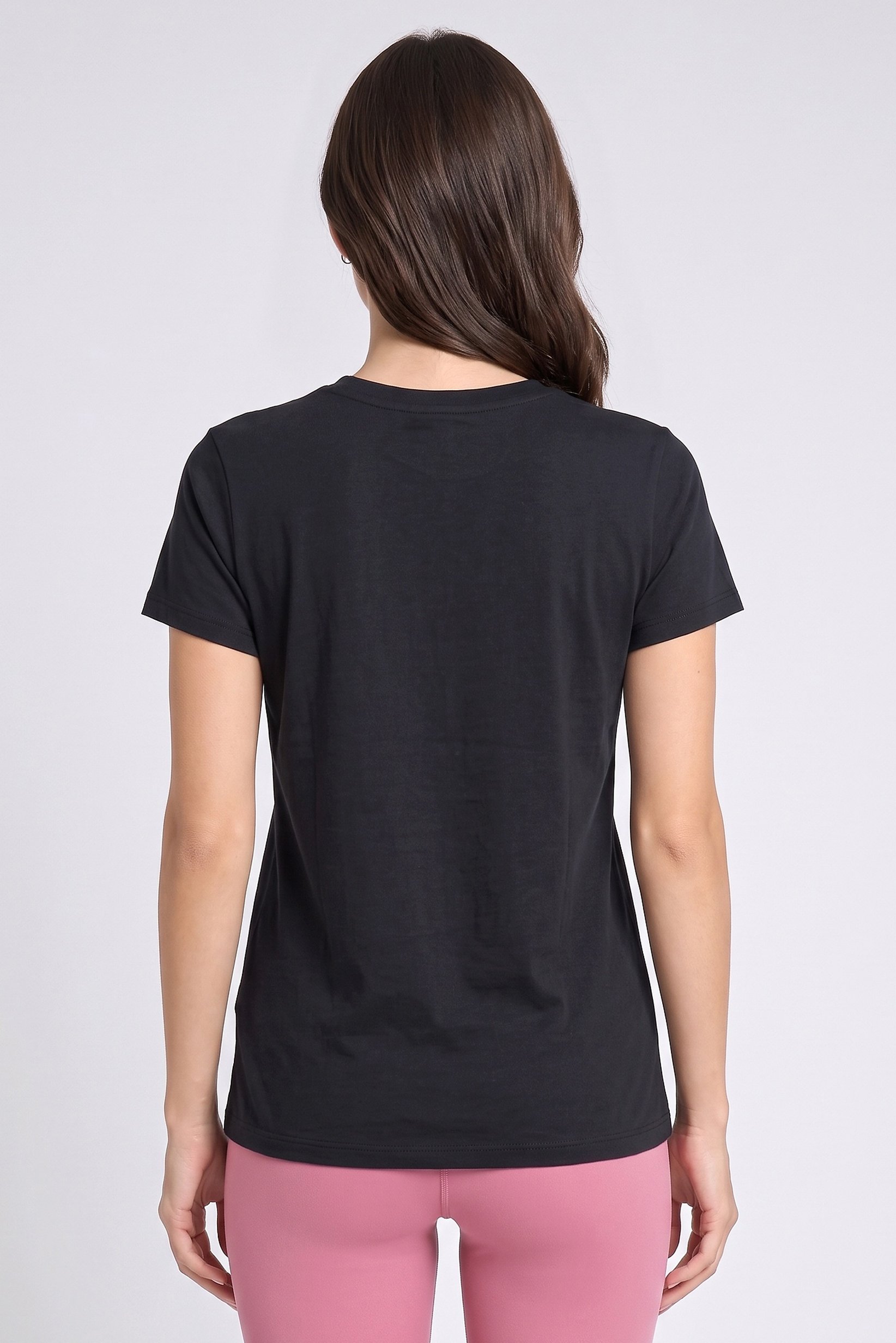Women Loose Fit Short Sleeve Outdoor T-Shirt, Black