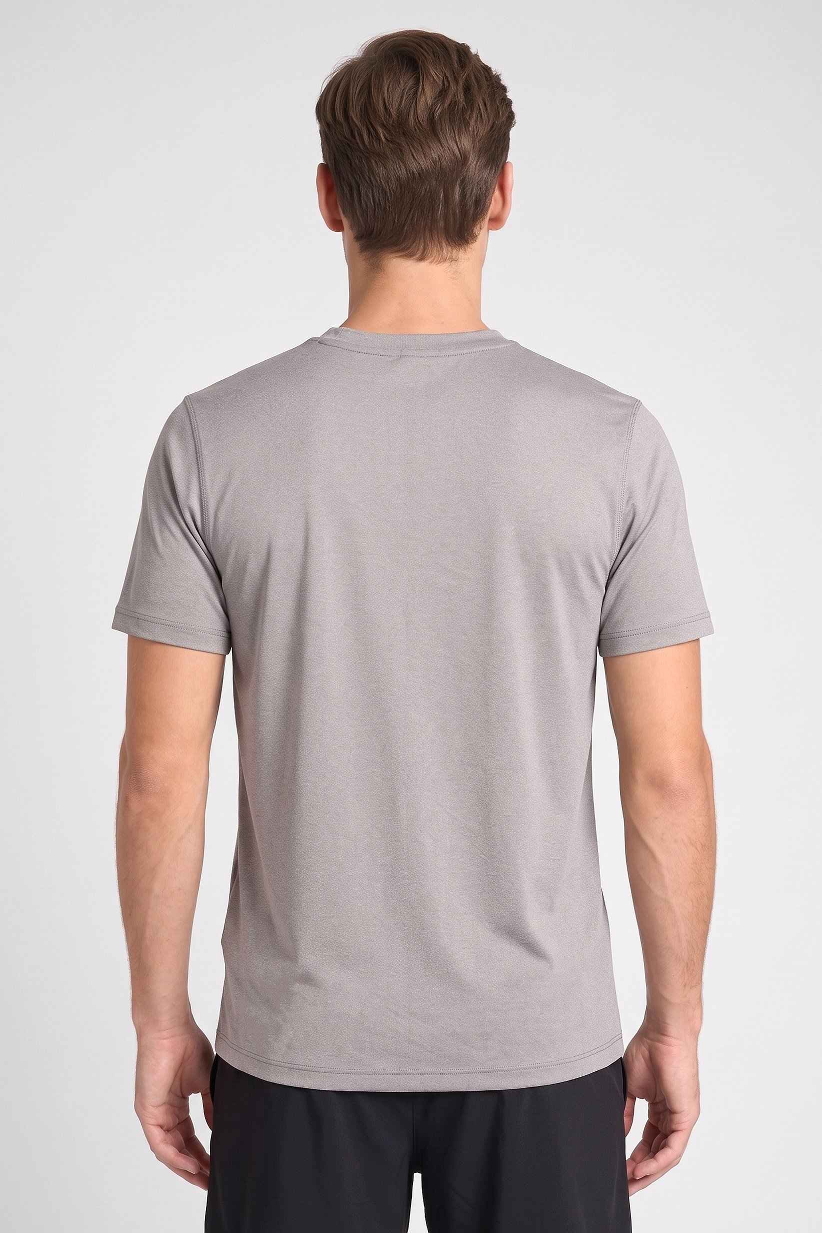 Men Sportswear Fit Short Sleeve Training T-Shirt, Heather Grey
