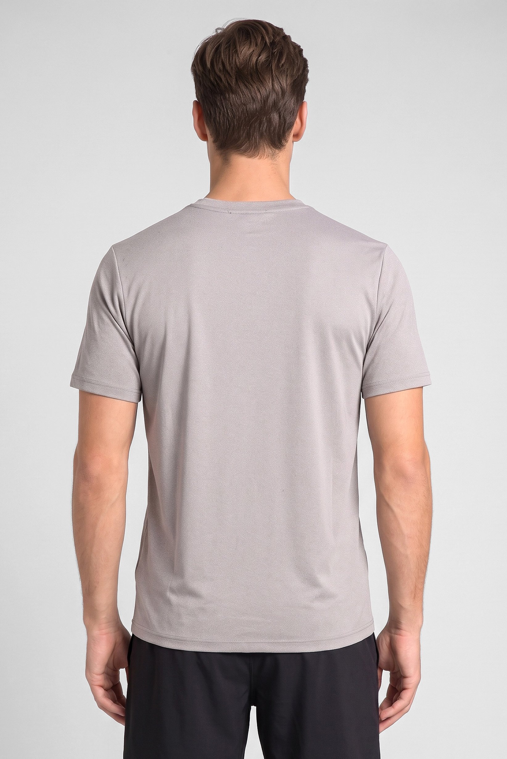 Men Sportswear Fit Short Sleeve Training T-Shirt, Light Grey