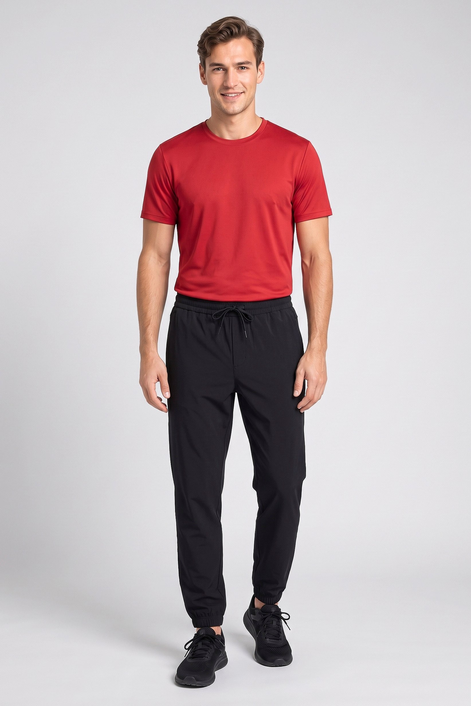 Men Sportswear Fit Training Track Pants, Black