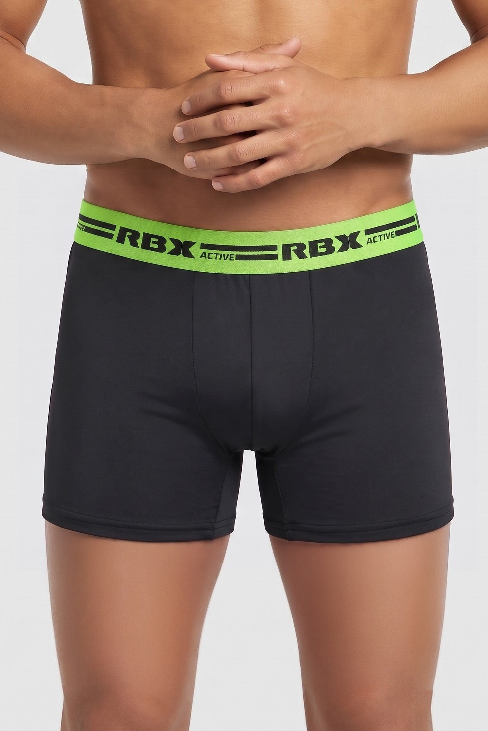 Men 4 Pcs Brand Logo Boxer Brief, Black