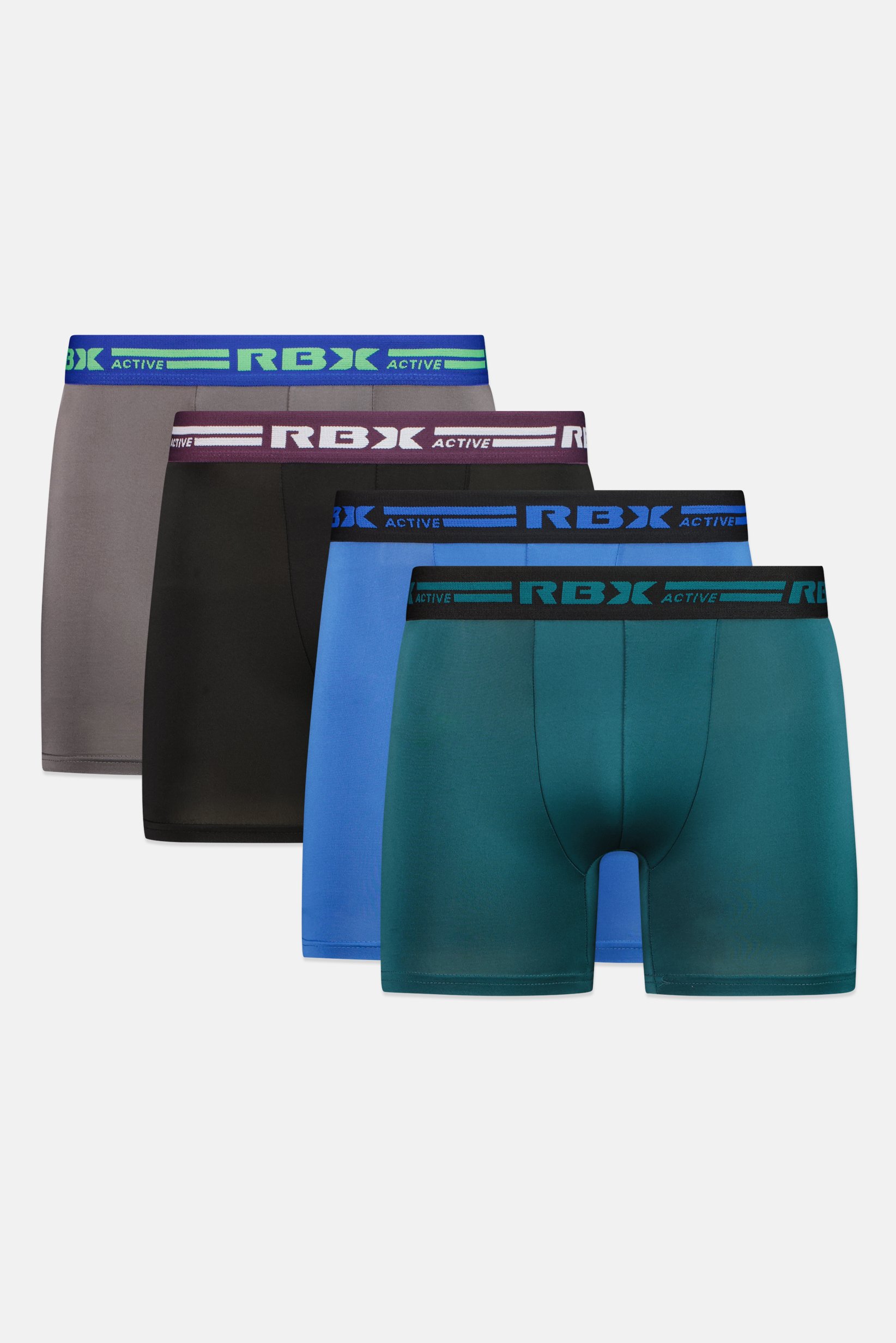 Men 4 Pieces Brand Logo Boxer Briefs, Multicolor