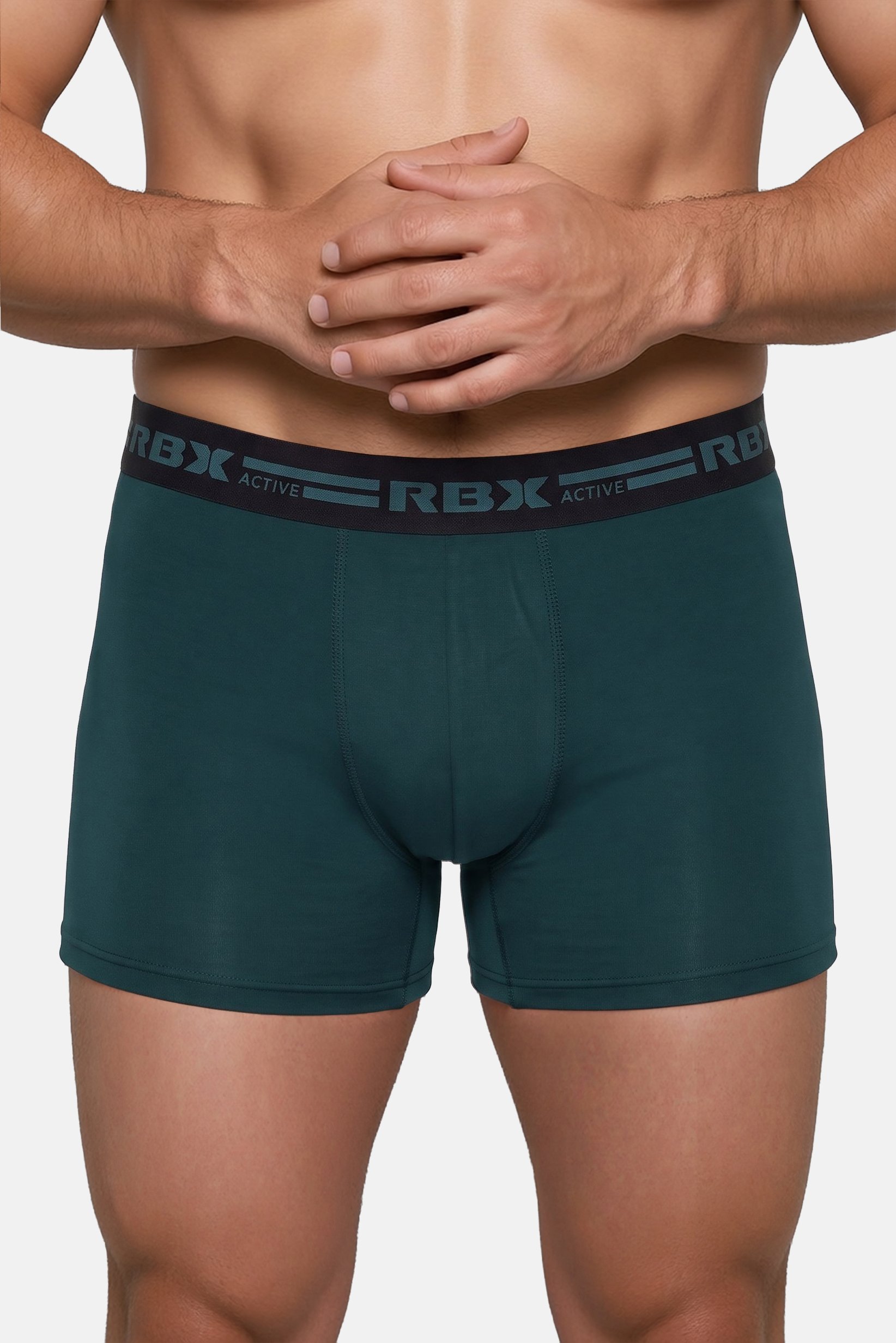 Men 4 Pcs Brand Logo Boxer Brief, Black