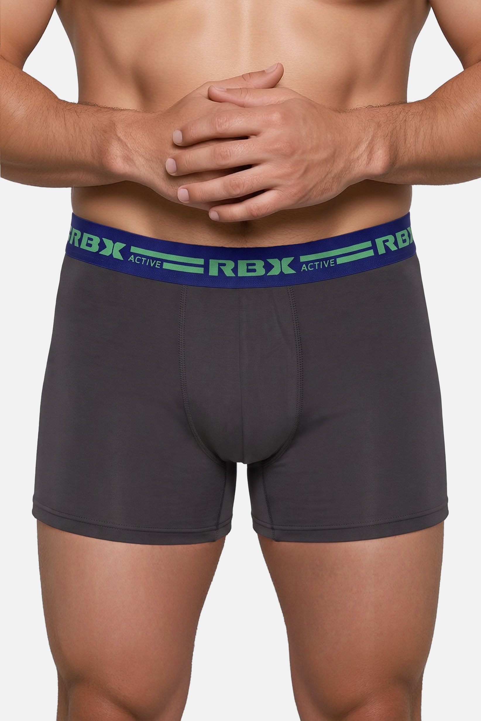 Men 4 Pcs Brand Logo Boxer Brief, Black