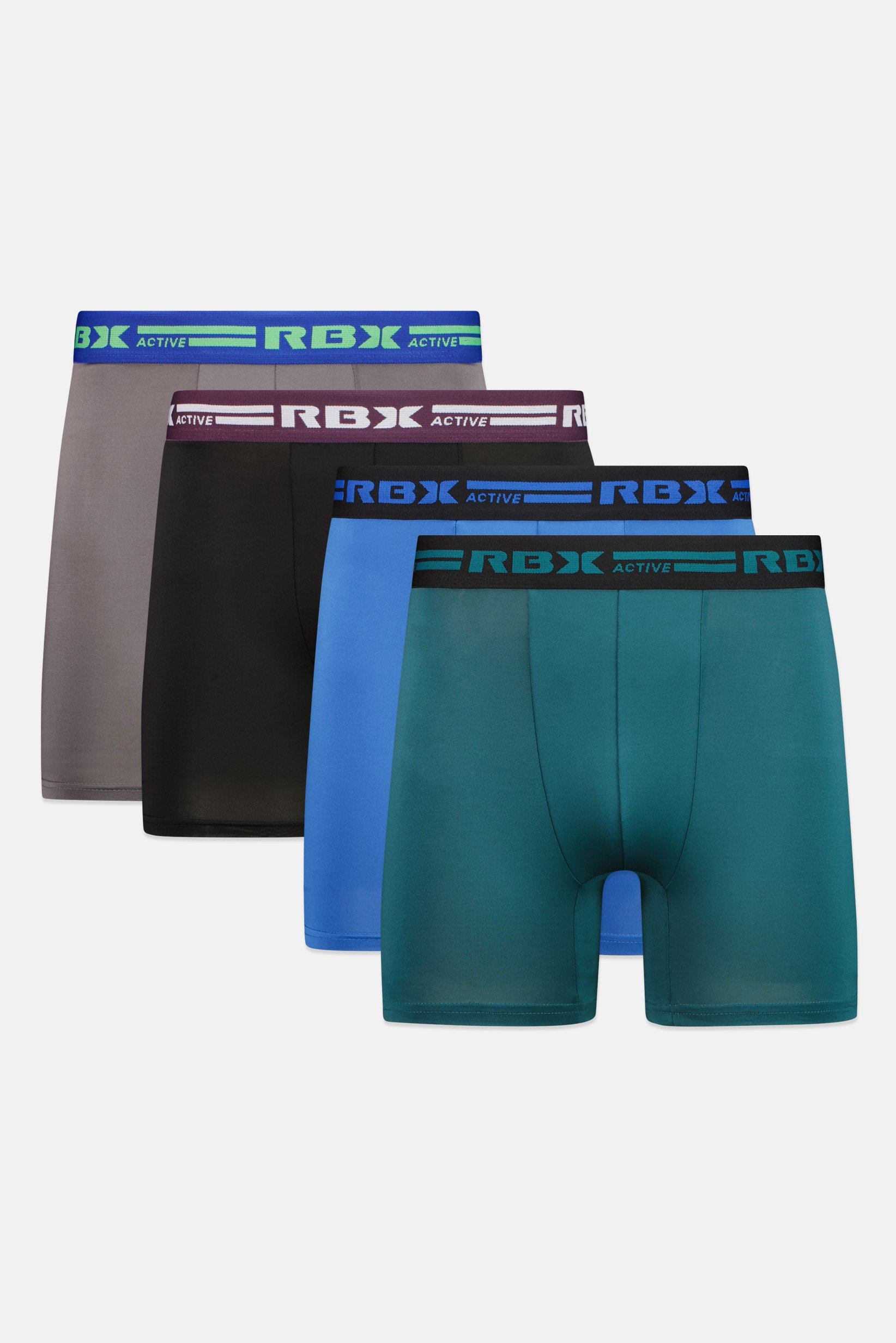Men 4 Pieces Brand Logo Boxer Briefs, Multicolor