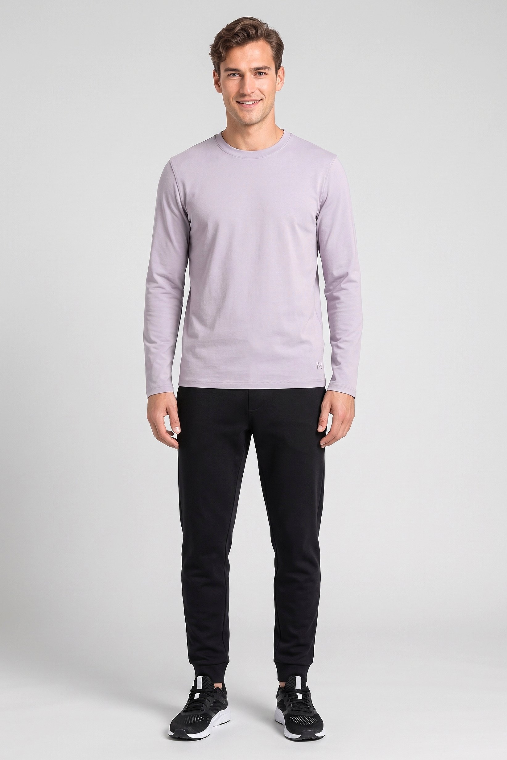 Men Sportswear Fit Long Sleeve Outdoor Sweatshirt, Mauve