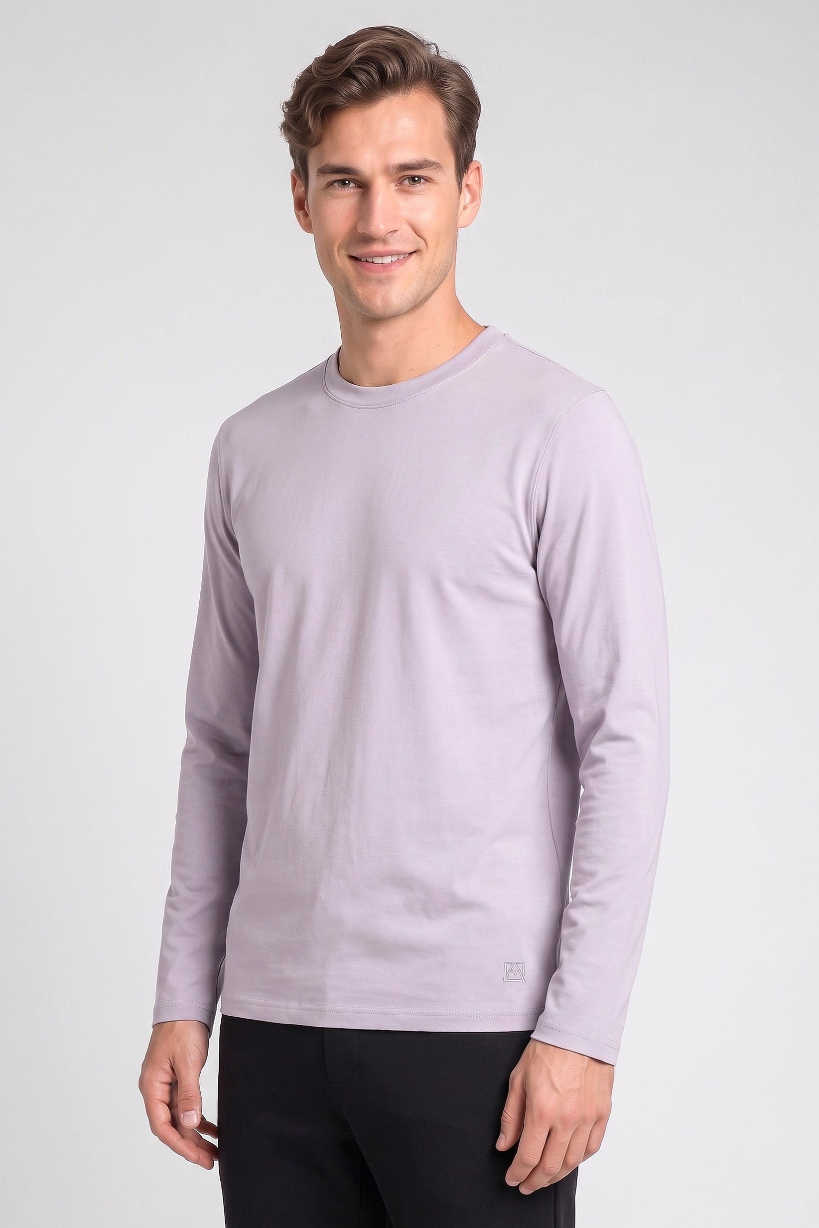 Men Sportswear Fit Long Sleeve Outdoor Sweatshirt, Mauve