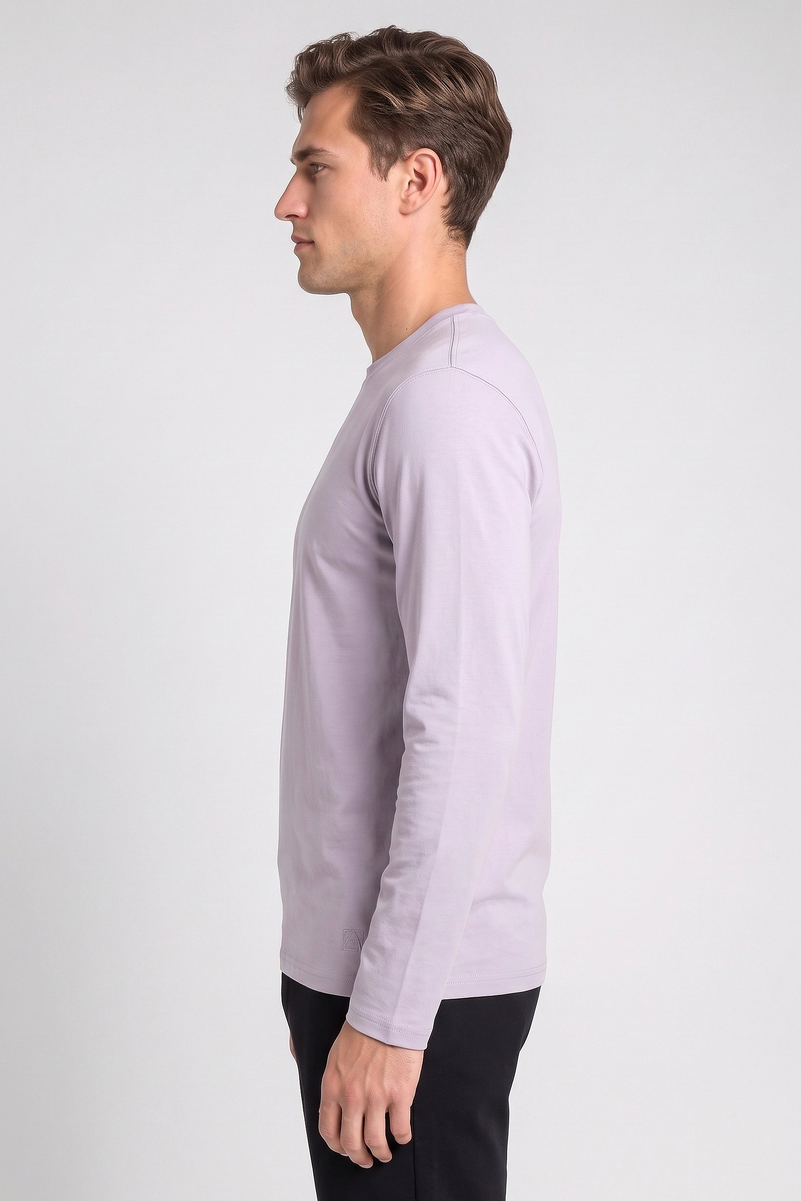 Men Sportswear Fit Long Sleeve Outdoor Sweatshirt, Mauve