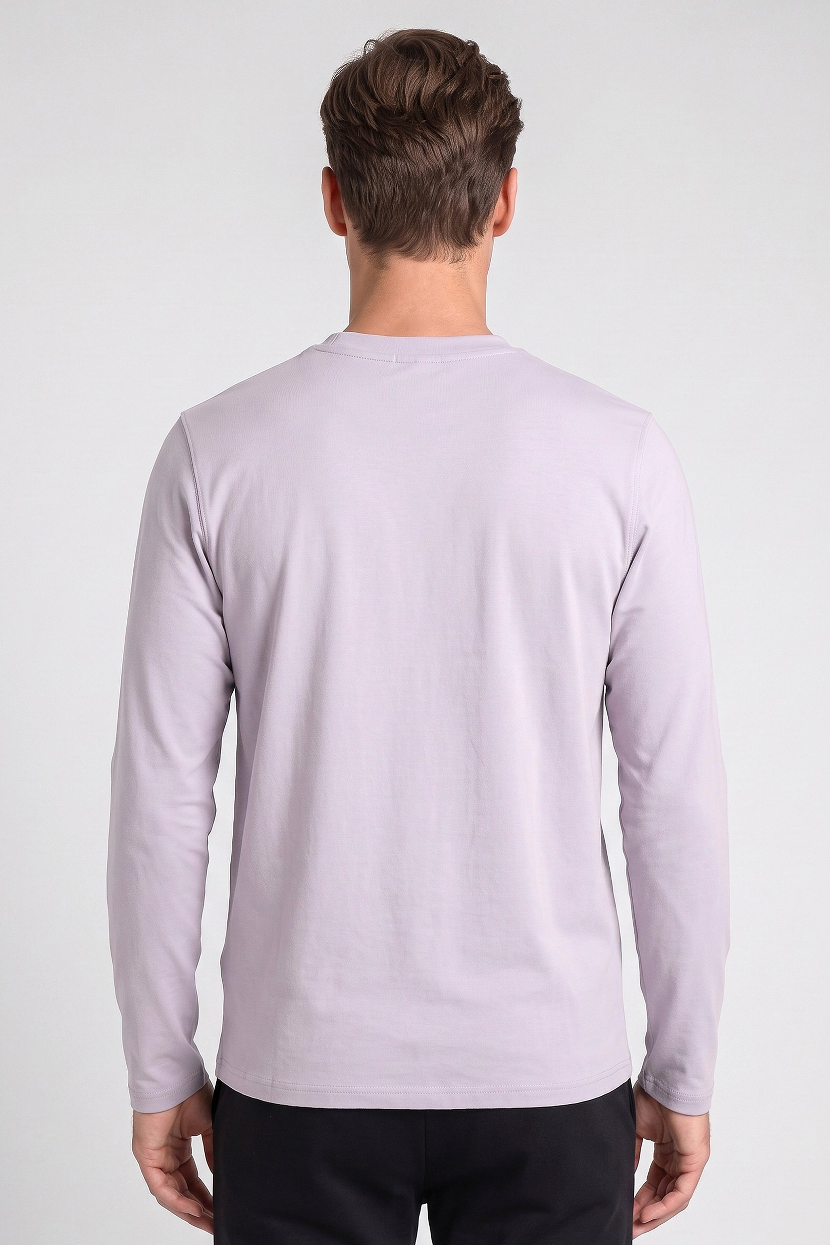 Men Sportswear Fit Long Sleeve Outdoor Sweatshirt, Mauve