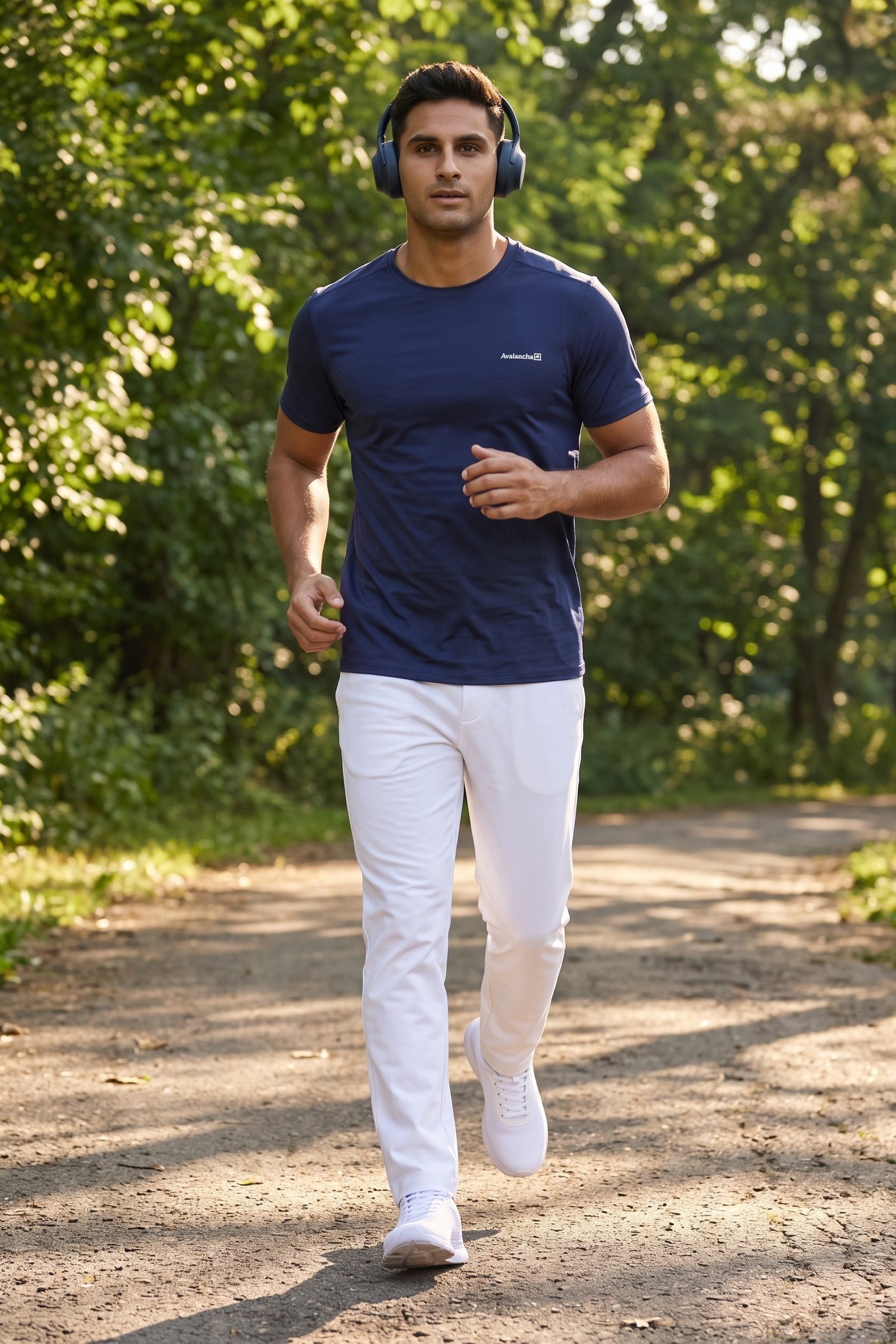 Men Sportswear Fit Short Sleeve Outdoor T-Shirt, Navy