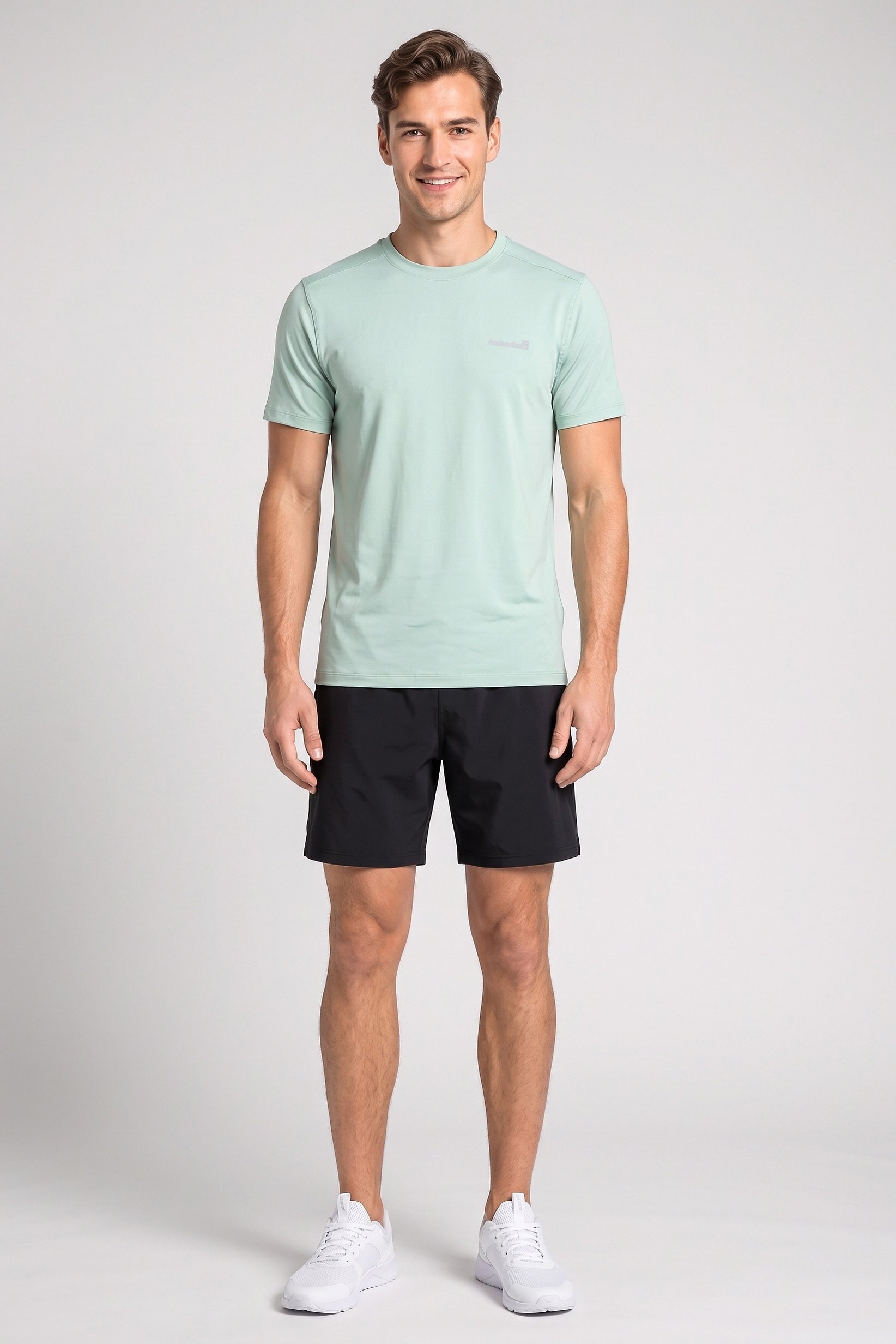 Men Sportswear Fit Short Sleeve Training T-Shirt, Sage Green
