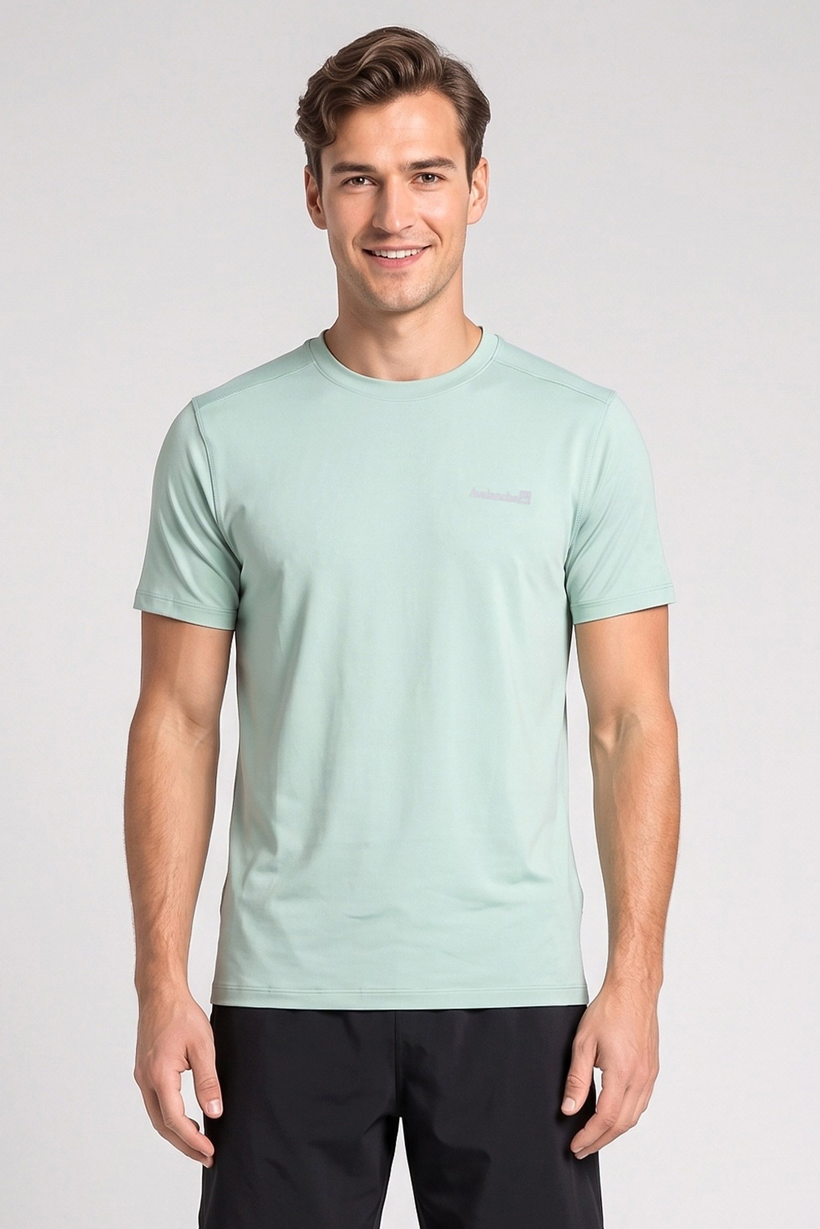 Men Sportswear Fit Short Sleeve Training T-Shirt, Sage Green