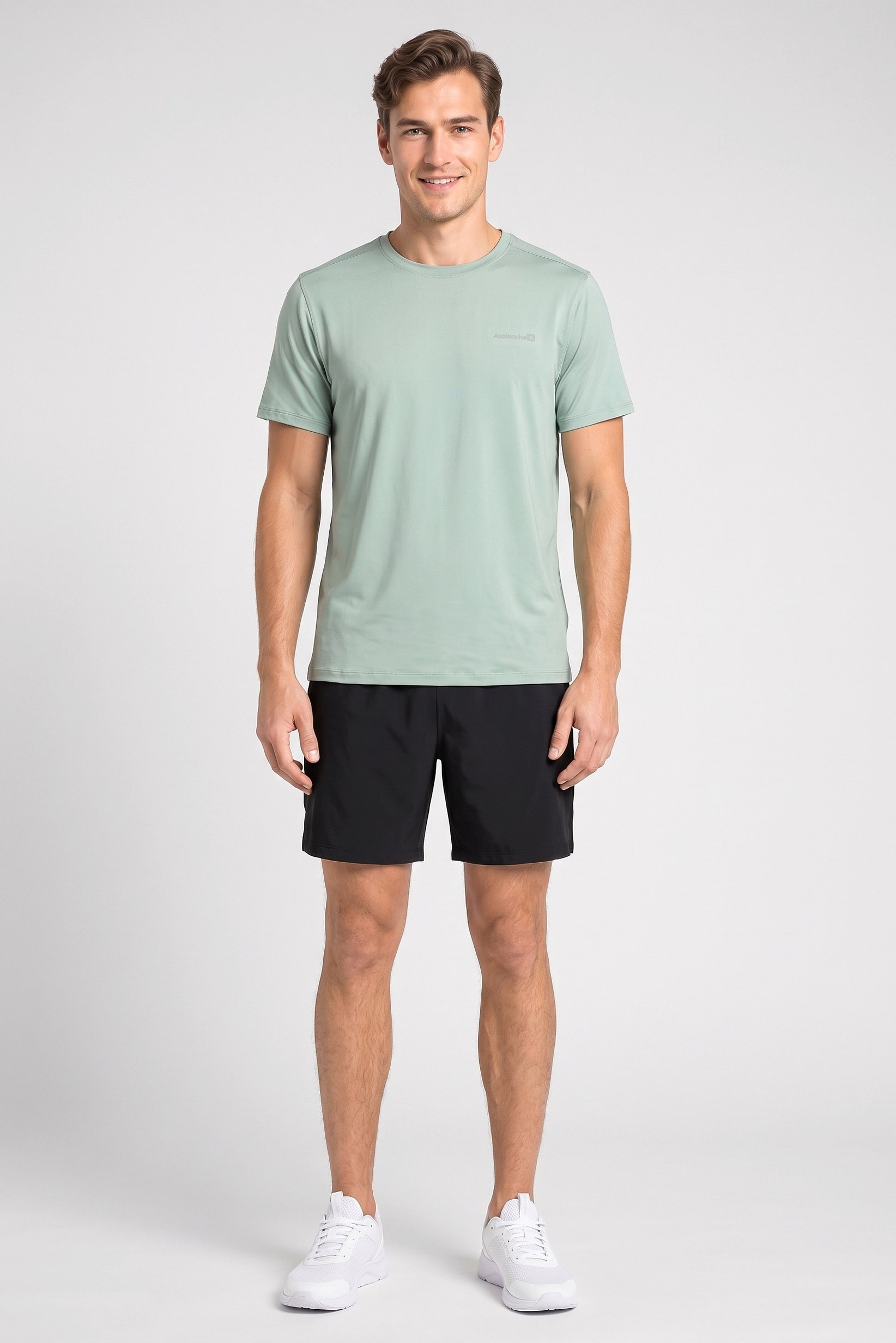 Men Sportswear Fit Short Sleeve Outdoor T-Shirt, Green