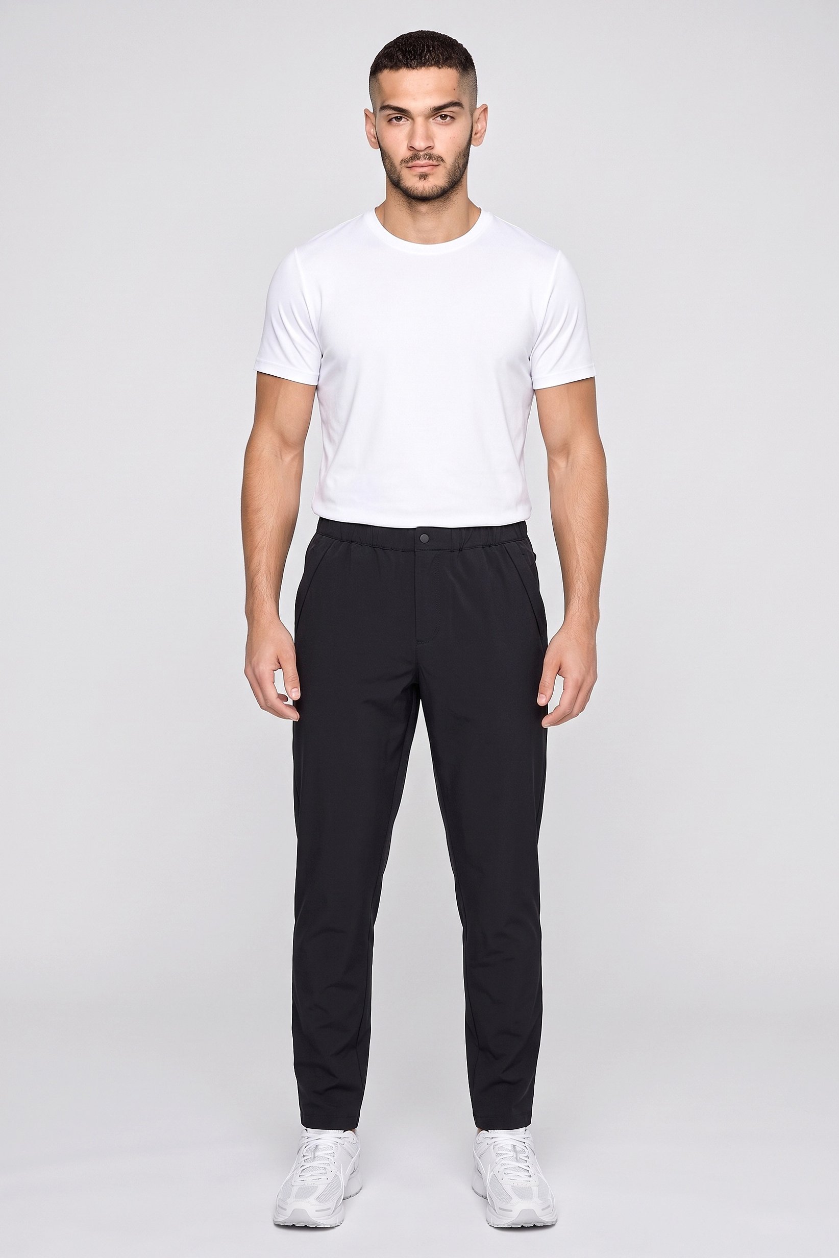Men Sportswear Fit Training Track Pants, Black