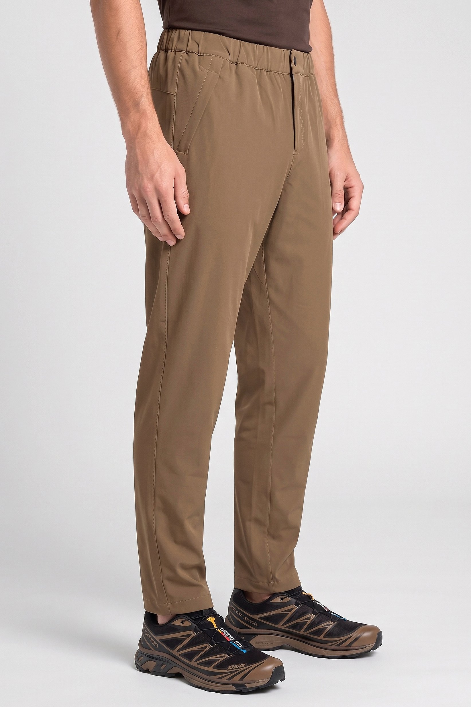 Men Sportswear Fit Training Track Pants, Taupe