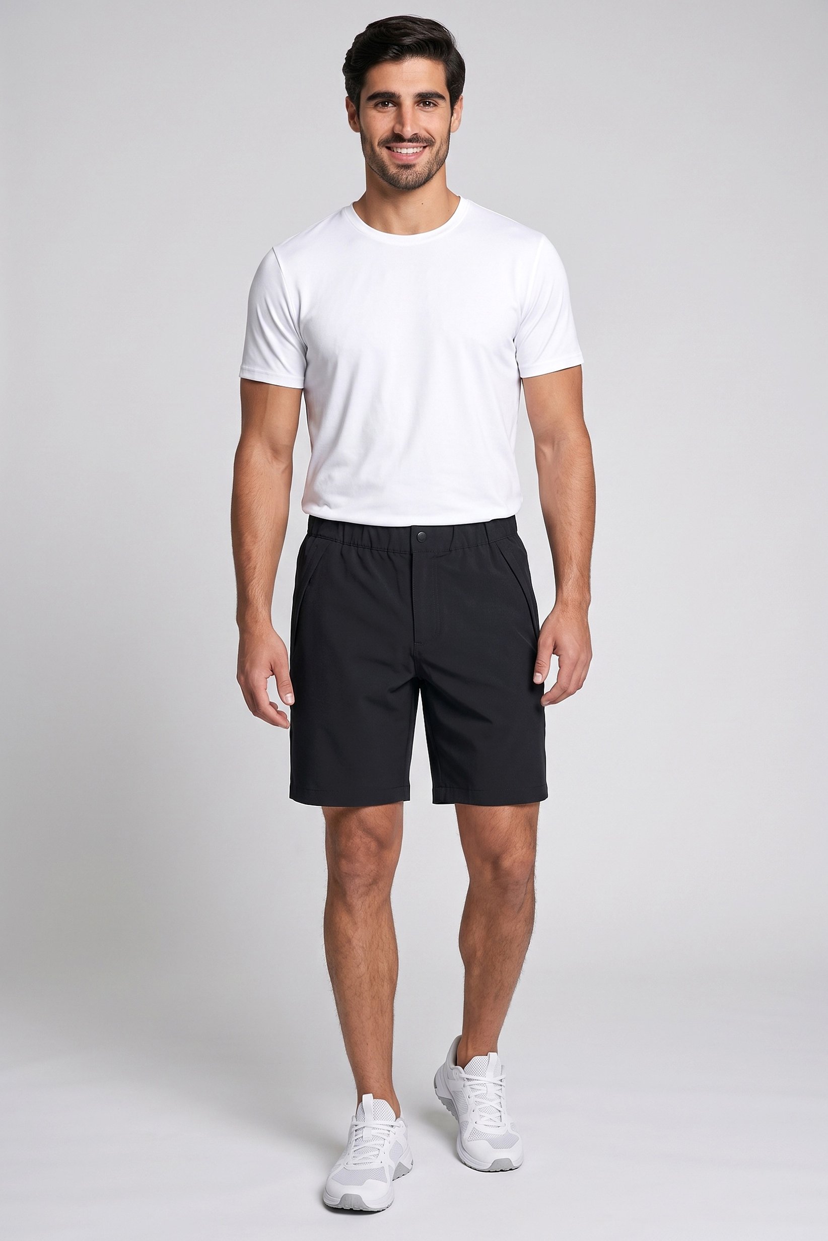 Men Sportswear Fit Training Shorts, Black
