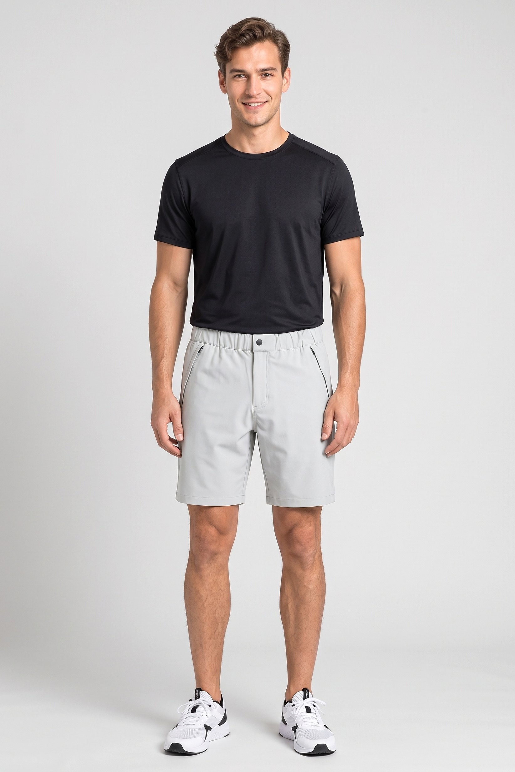 Men Sportswear Fit Outdoor Shorts, Grey