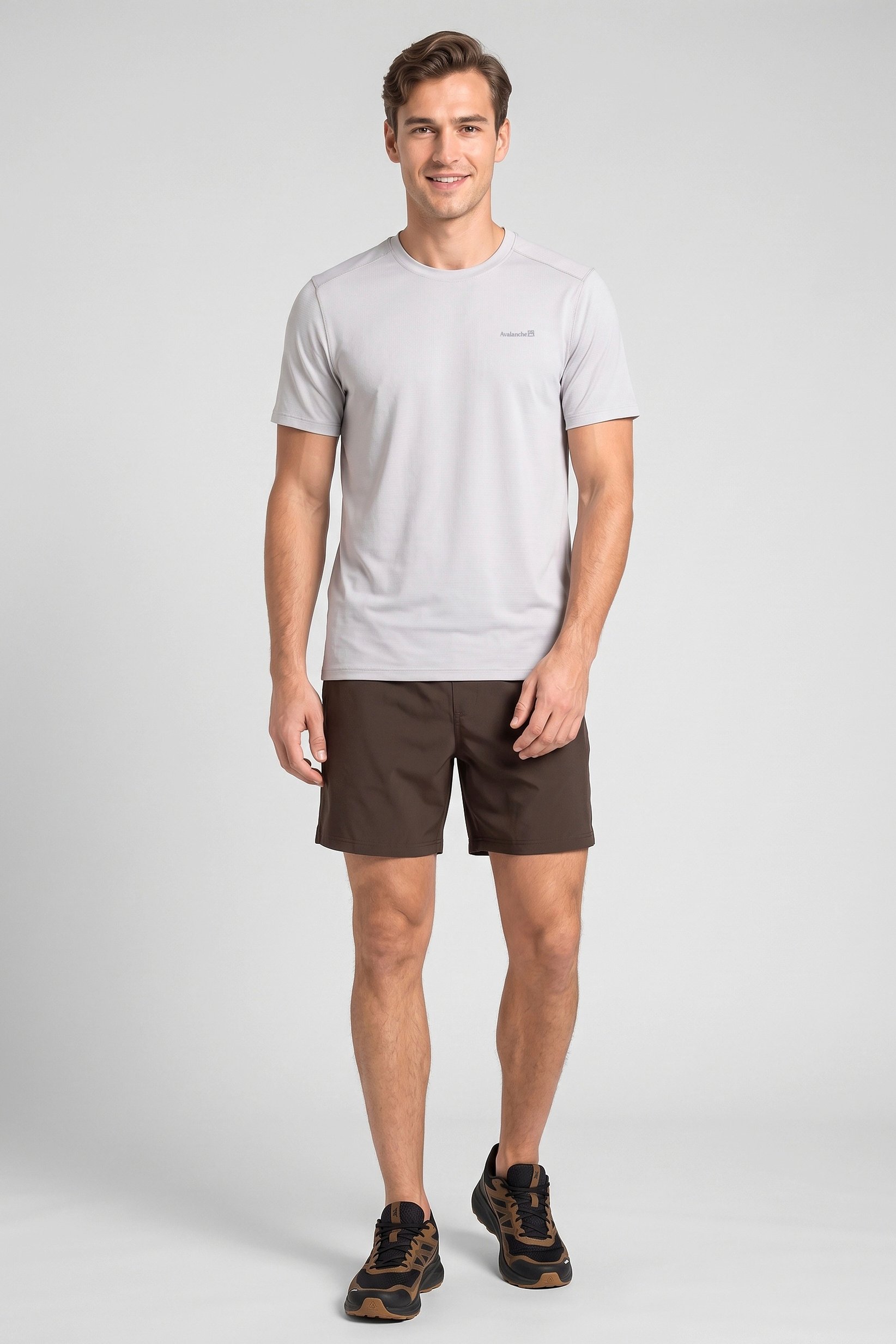 Men Sportswear Fit Short Sleeve Training T-Shirt, Grey