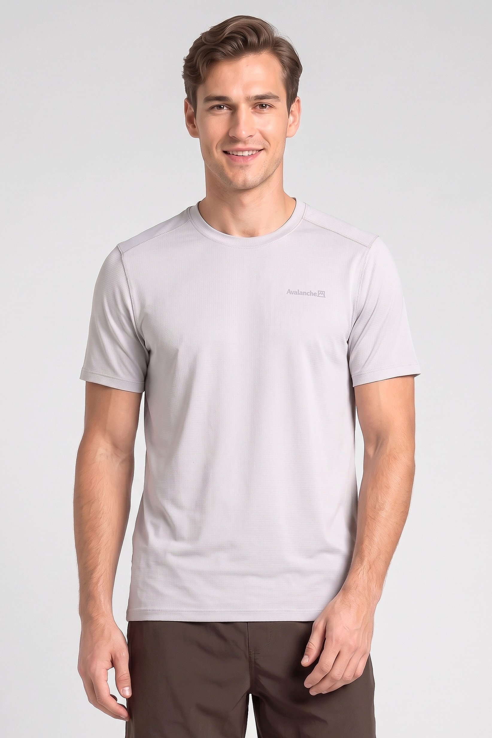 Men Sportswear Fit Short Sleeve Training T-Shirt, Grey