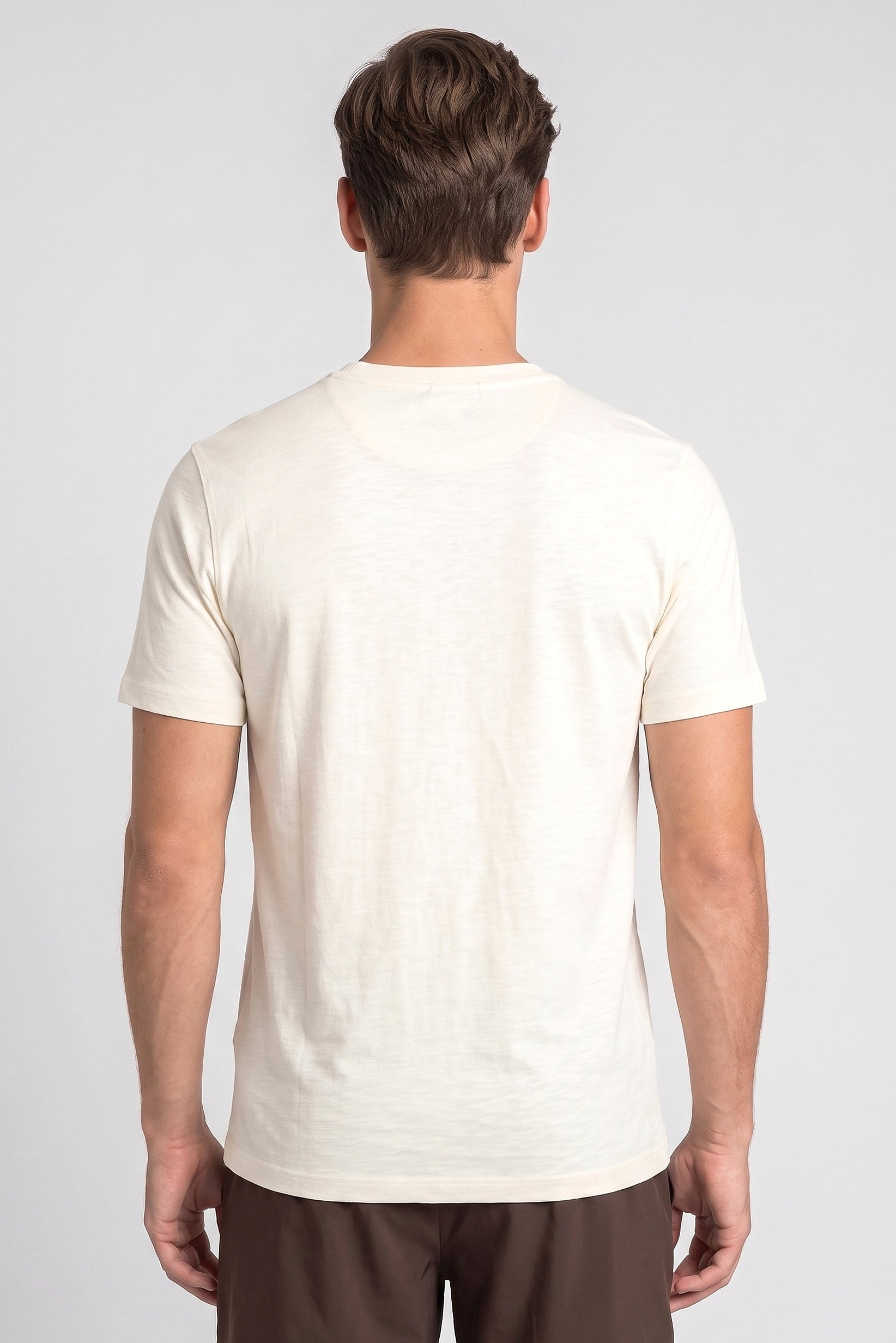 Men Sportswear Fit Short Sleeve Outdoor T-Shirt, Off White