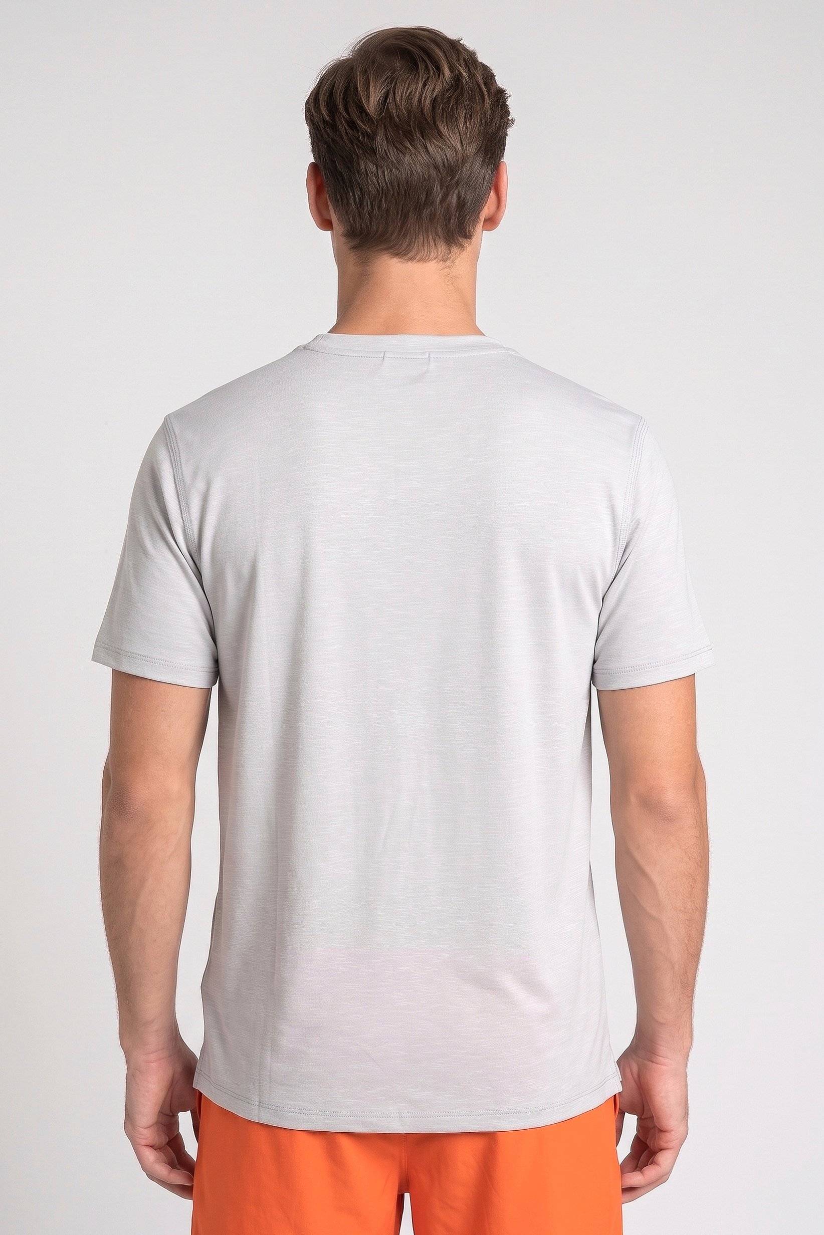 Men Sportswear Fit Short Sleeve Outdoor T-Shirt, Light Grey