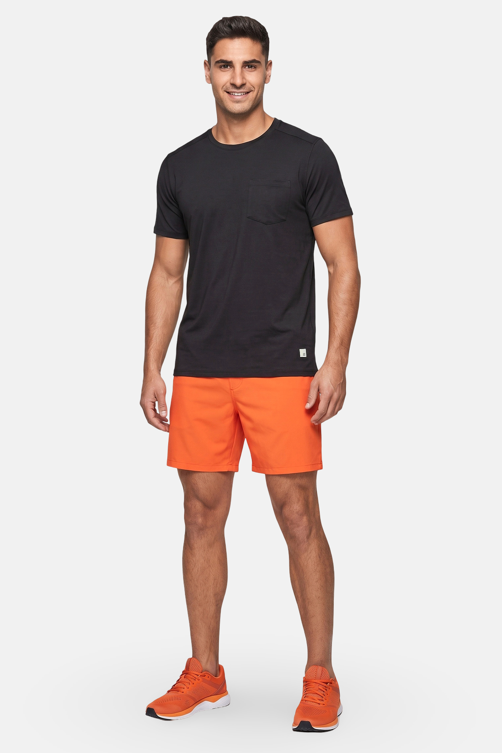 Men Sportswear Fit Short Sleeve Outdoor T-Shirt, Black