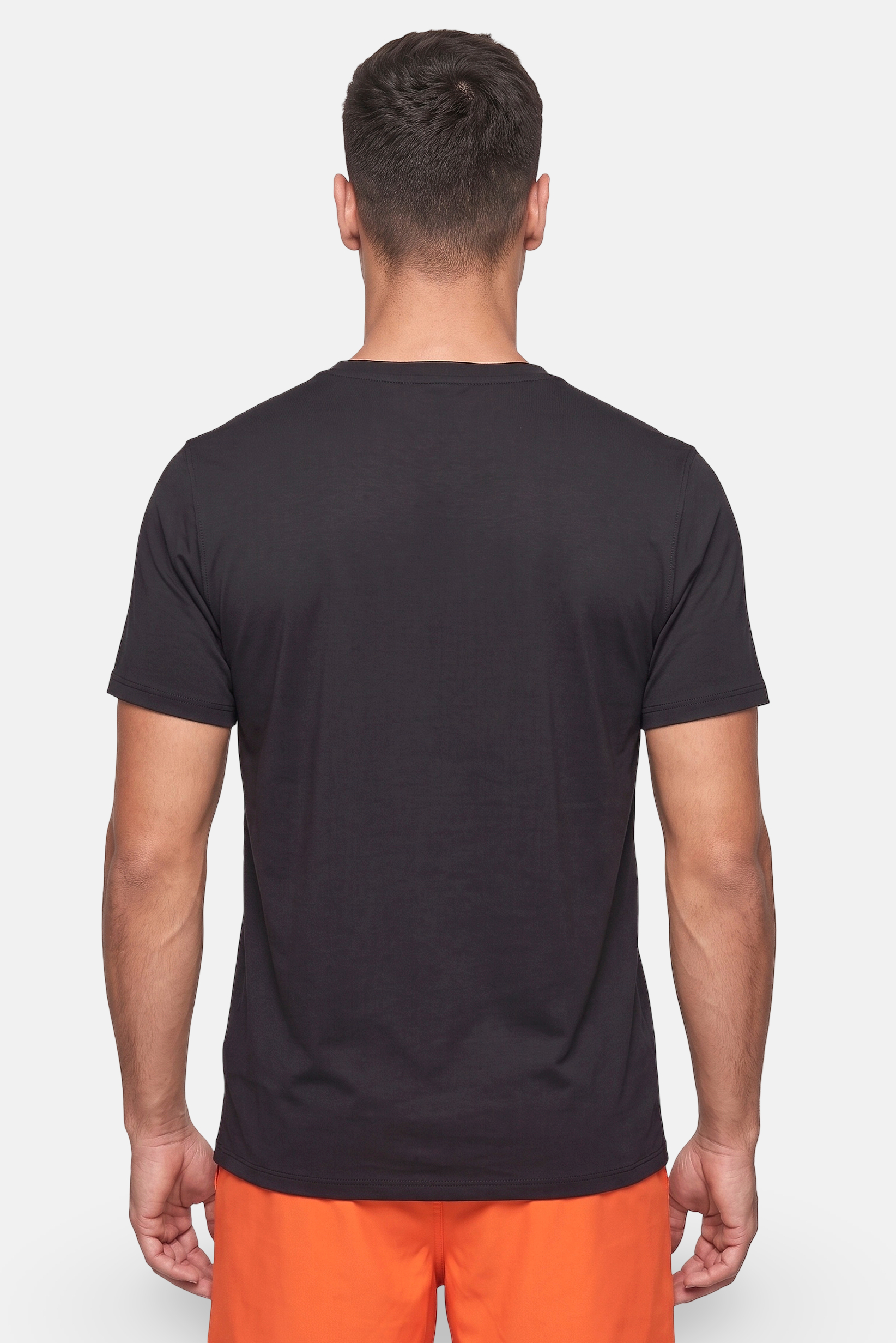 Men Sportswear Fit Short Sleeve Outdoor T-Shirt, Black