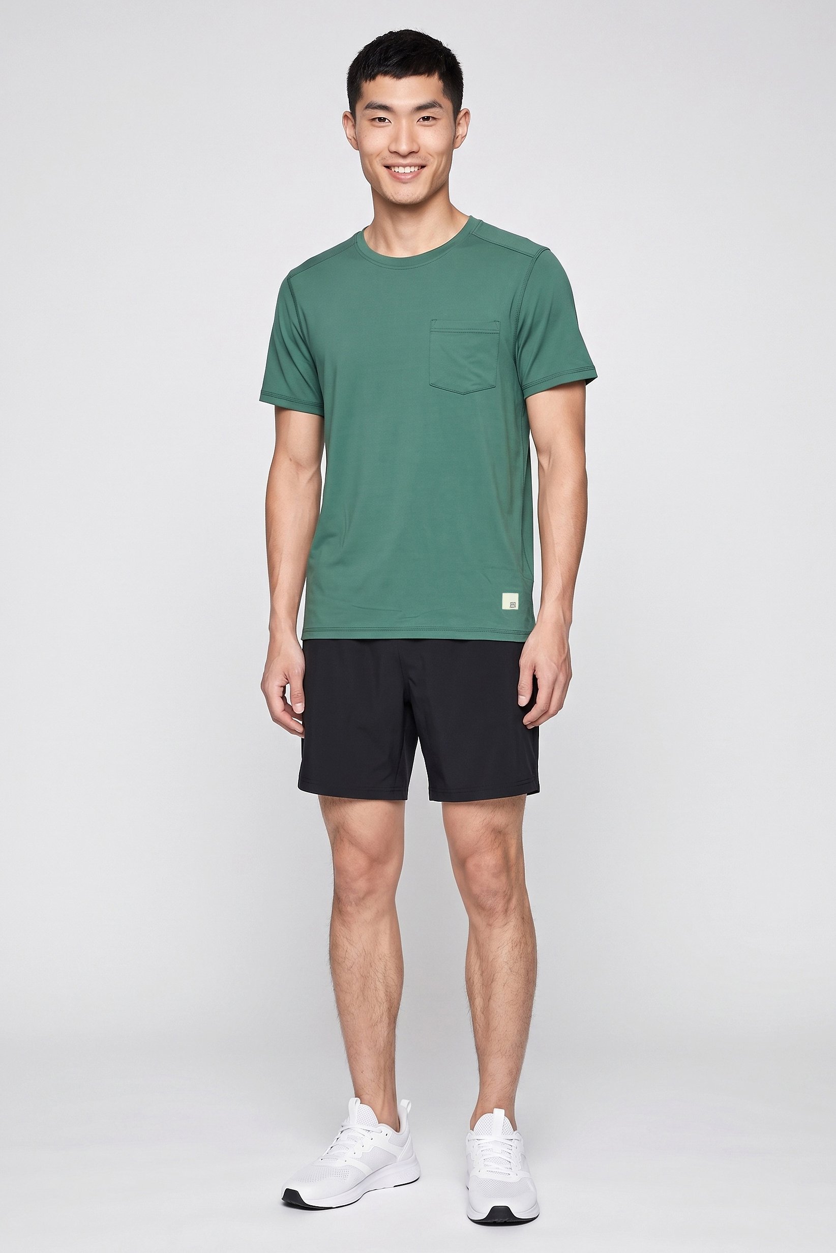 Men Sportswear Fit Short Sleeve Outdoor T-Shirt, Green