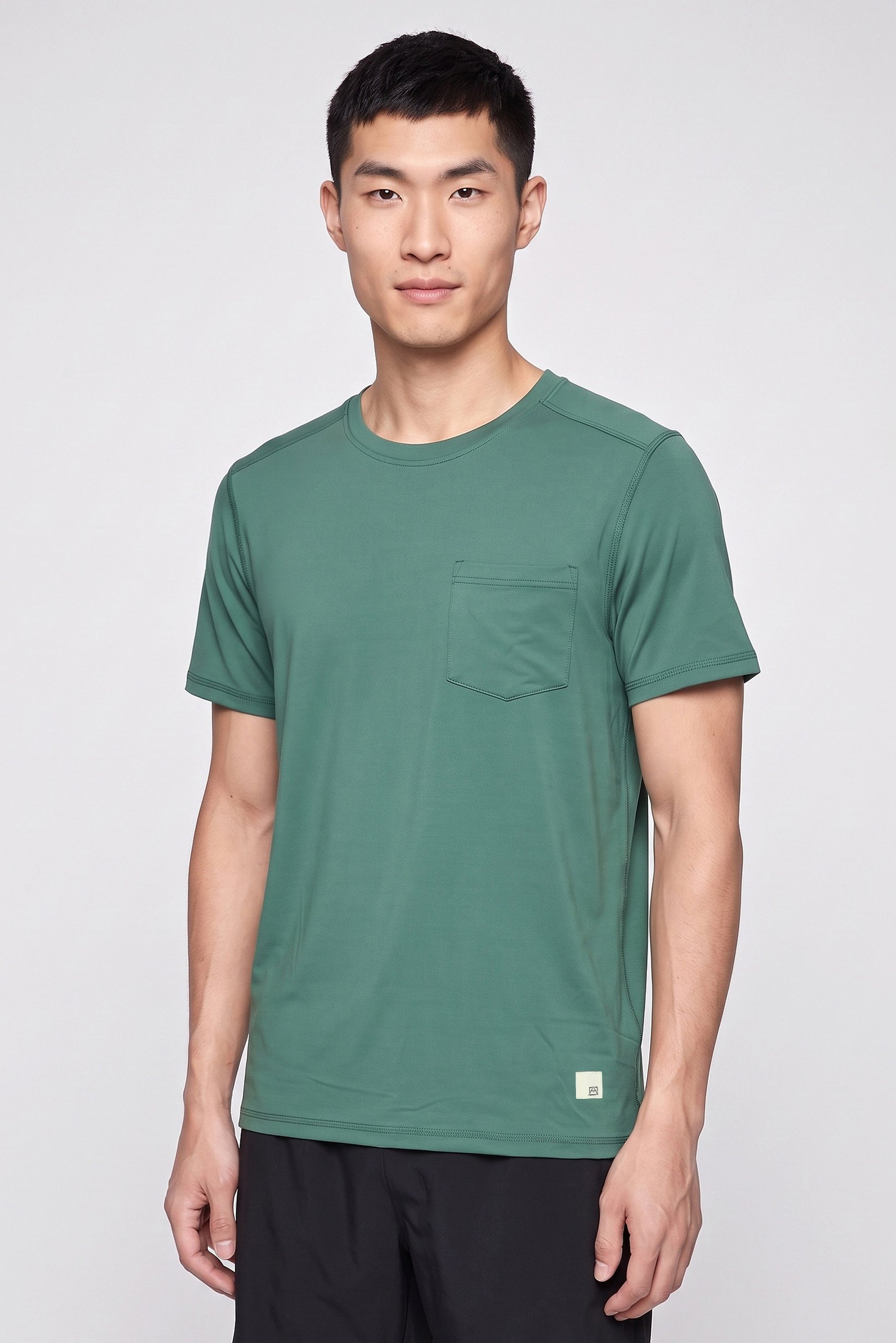 Men Sportswear Fit Short Sleeve Outdoor T-Shirt, Green