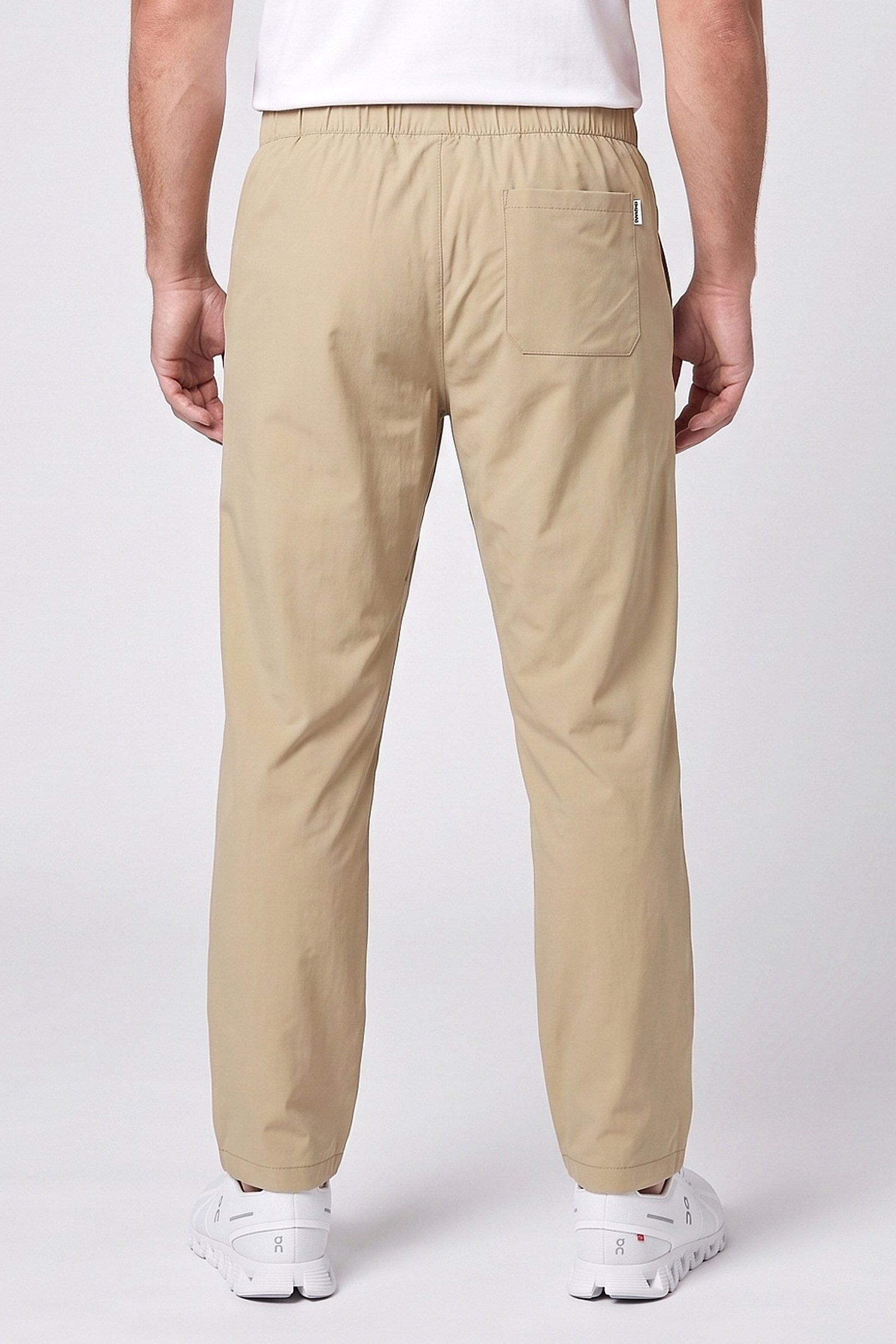 Men Sportswear Fit Solid Outdoor Pants, Beige