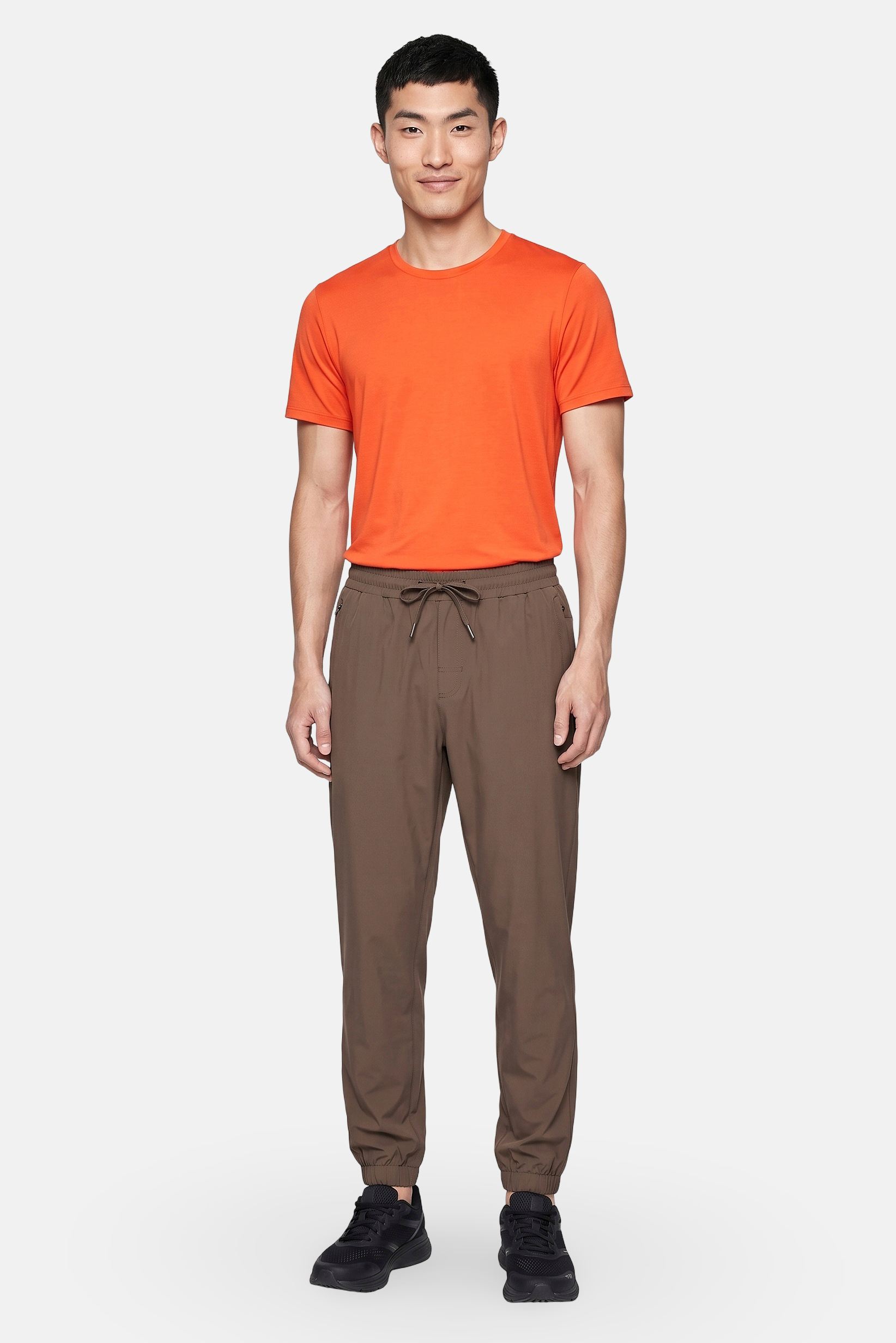 Men Sportswear Fit Training Track Pants, Taupe