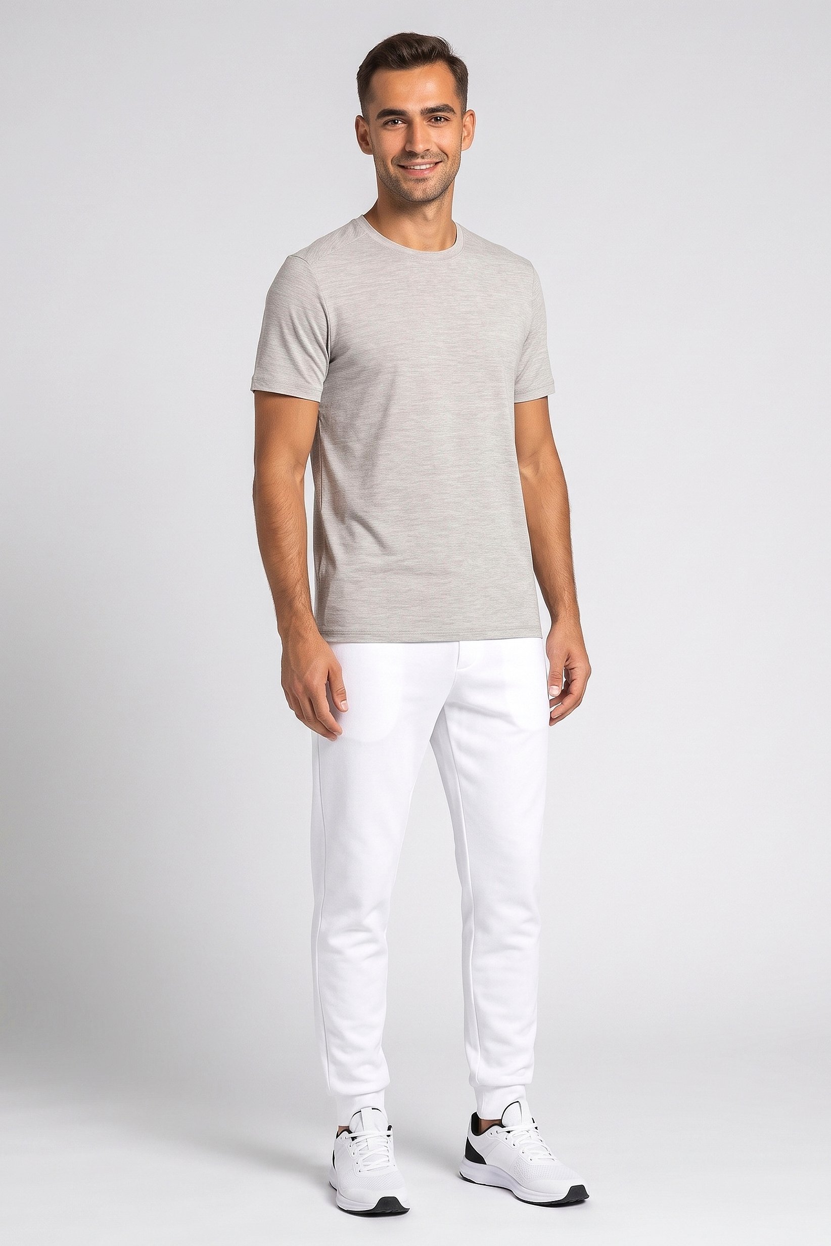Men Sportswear Fit Short Sleeve Outdoor T-Shirt, Grey