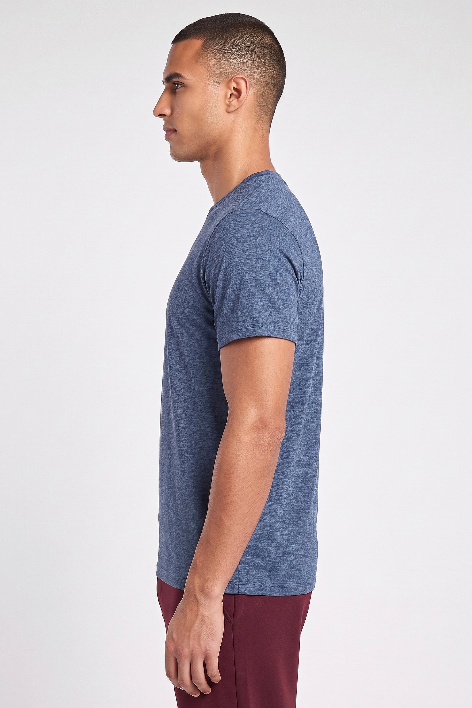 Men Sportswear Fit Short Sleeve Training T-Shirt, Slate Blue