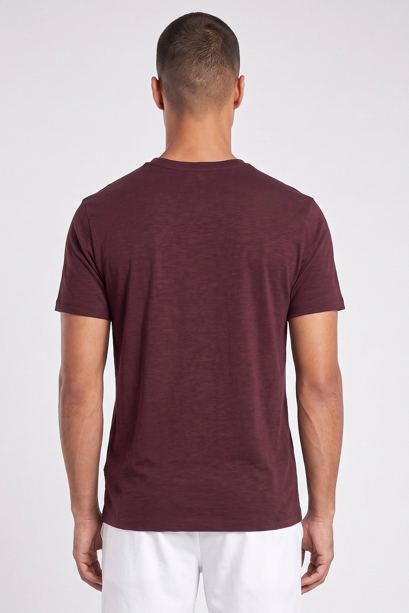 Men Sportswear Fit Short Sleeve Training T-Shirt, Burgundy