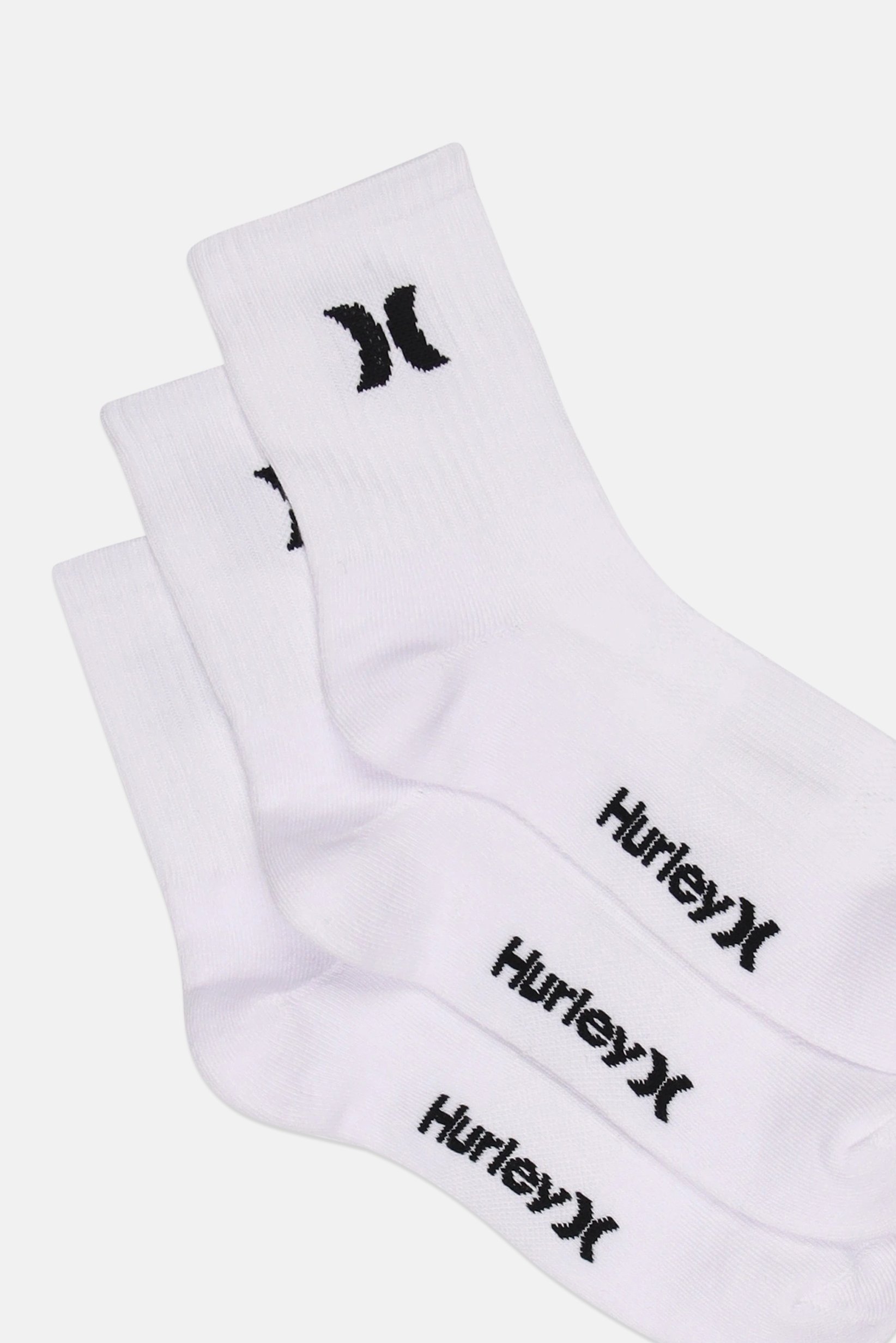 Men 6 Pairs Brand Logo High Socks, White
