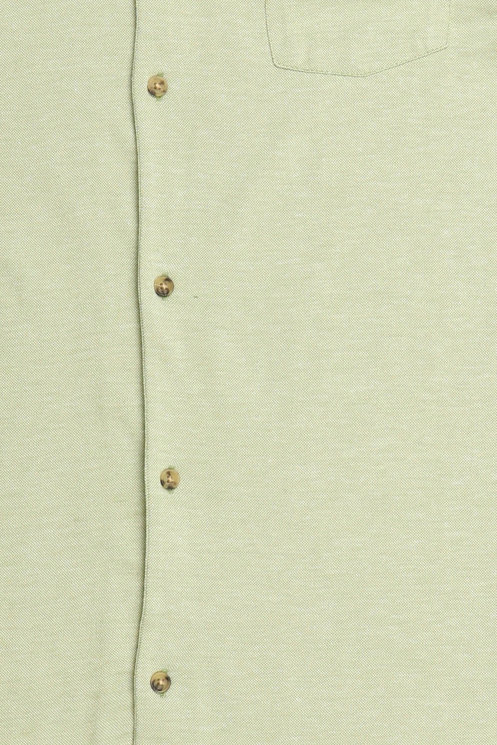 Men Regular Fit Short Sleeve Heather Casual Shirt, Sage Green