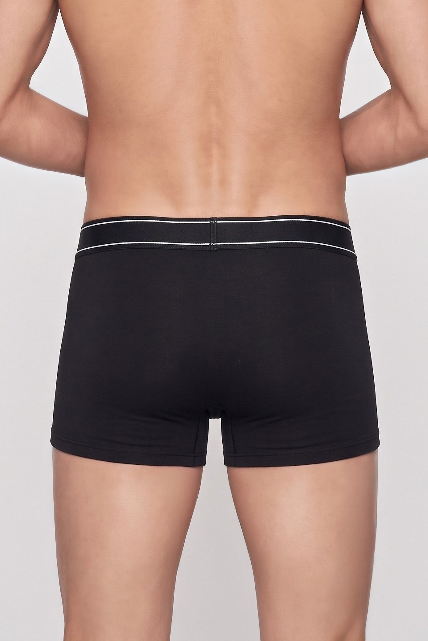 Men 3 Pcs Brand Logo Boxer Brief, Black