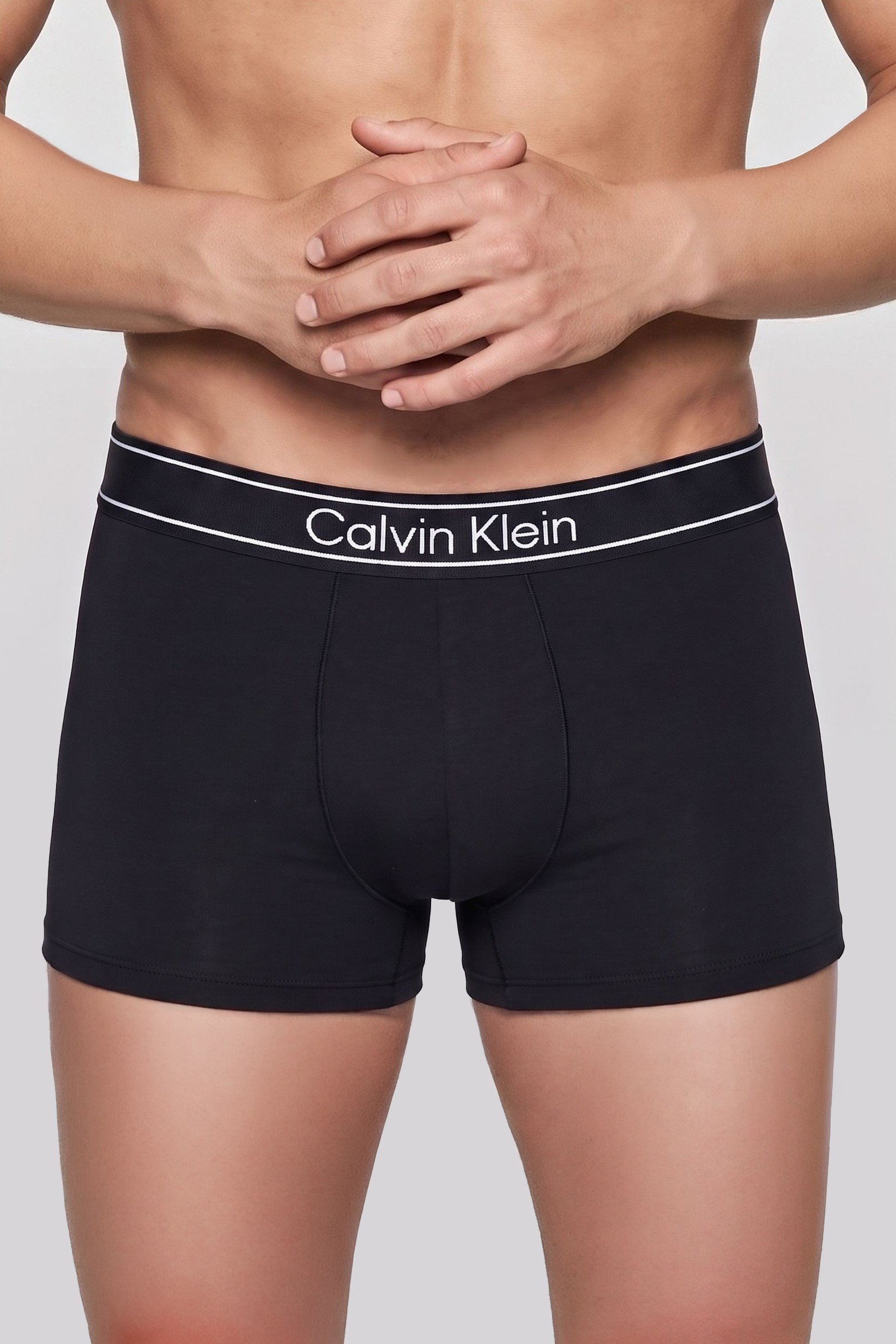 Men 3 Pcs Brand Logo Boxer Brief, Black