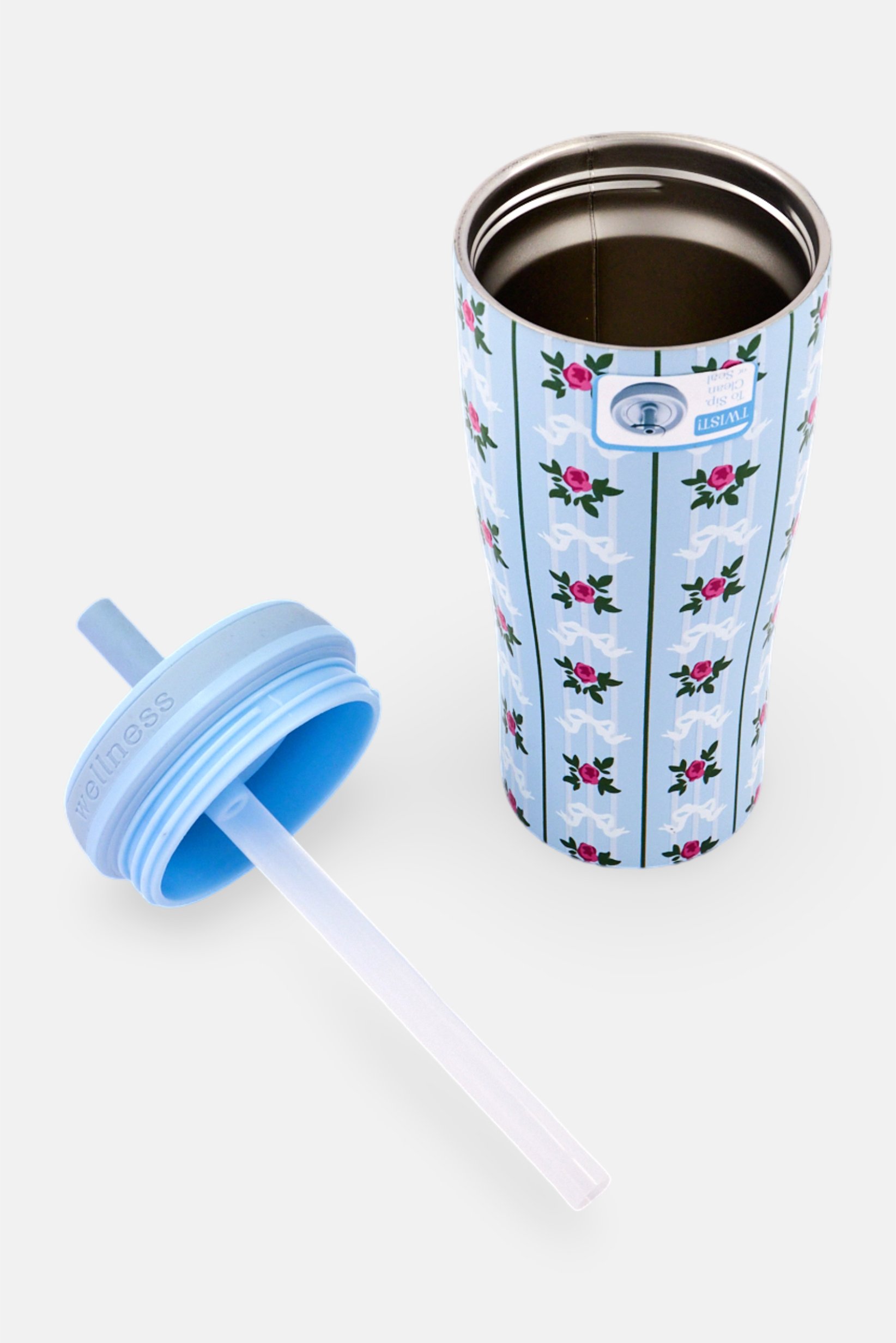 Stainless Steel Vacuum Insulated Tumbler With Straw 590ml, Multicolor