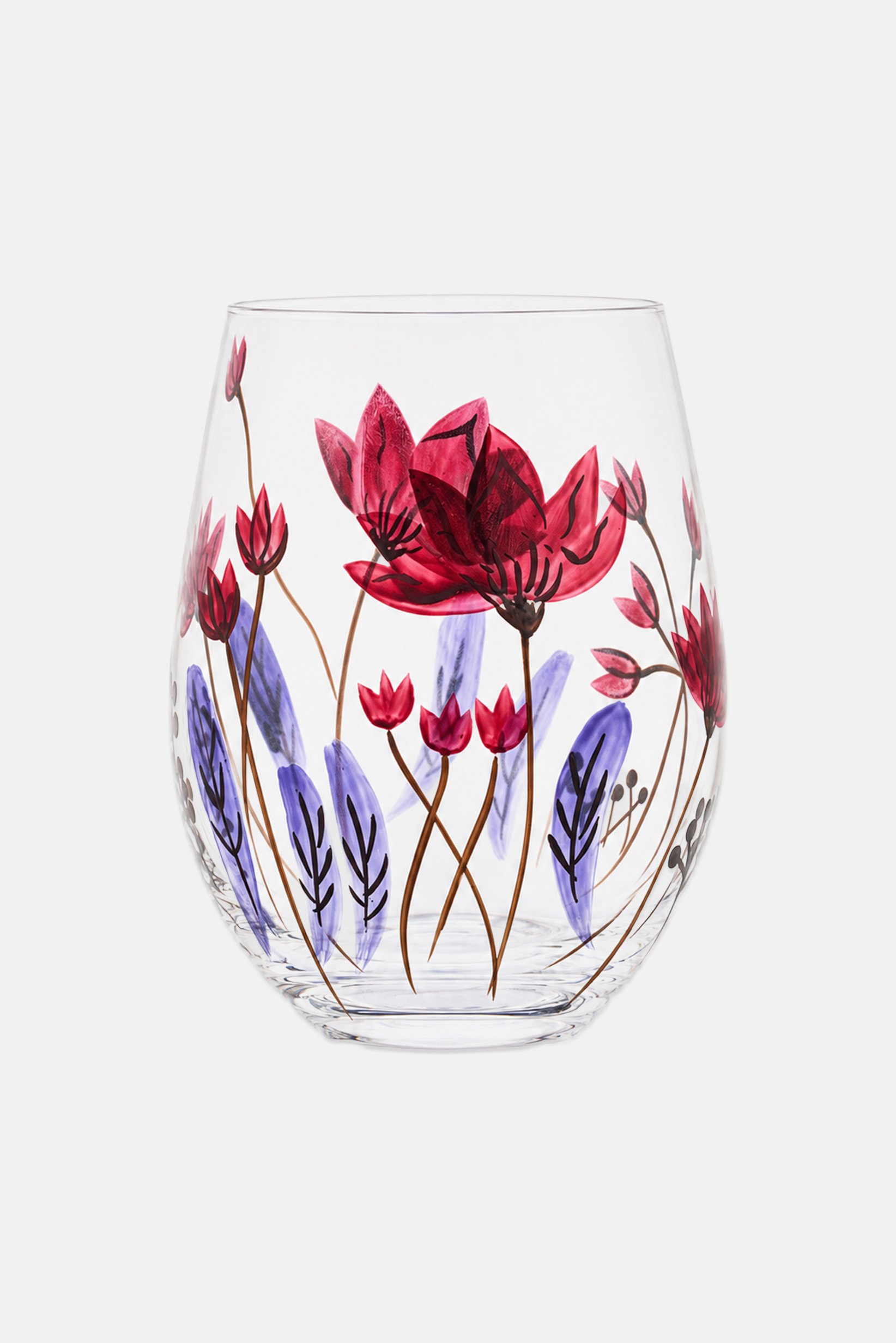 Floral Water 1 Pc Glass, Multicolor
