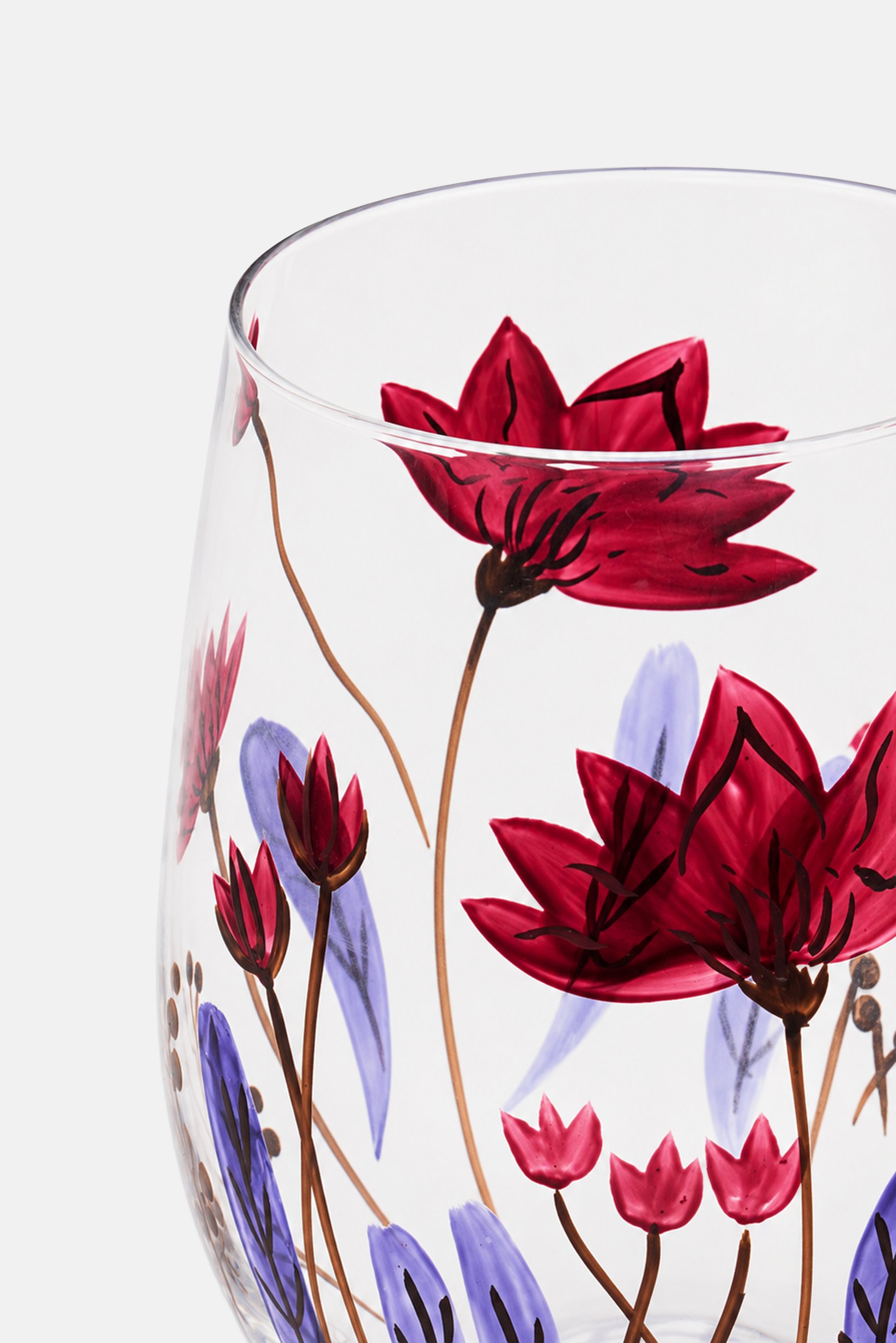 Floral Water 1 Pc Glass, Multicolor