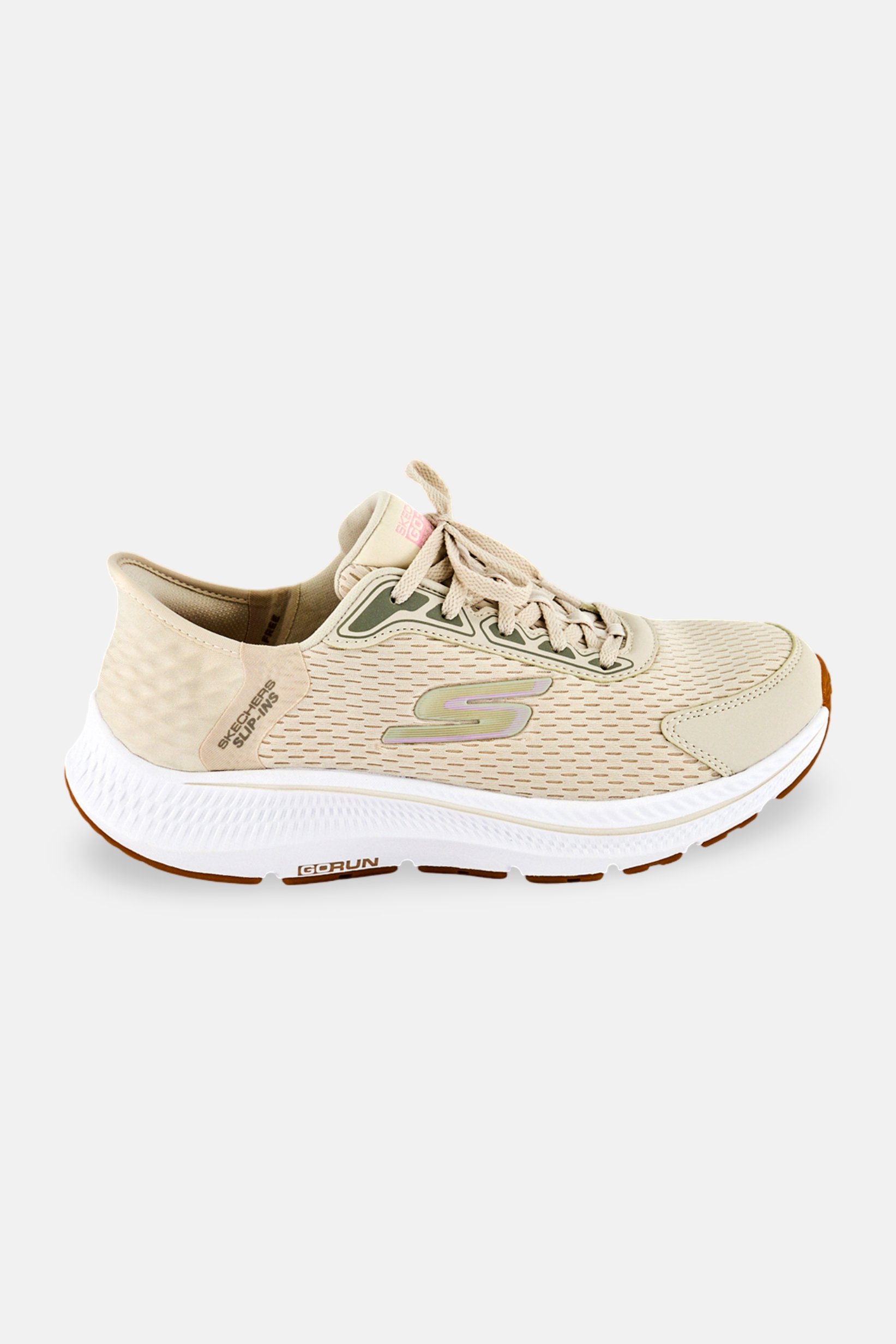 Women Go Run Consistent 2,0 Lace Up Running Shoes, Beige