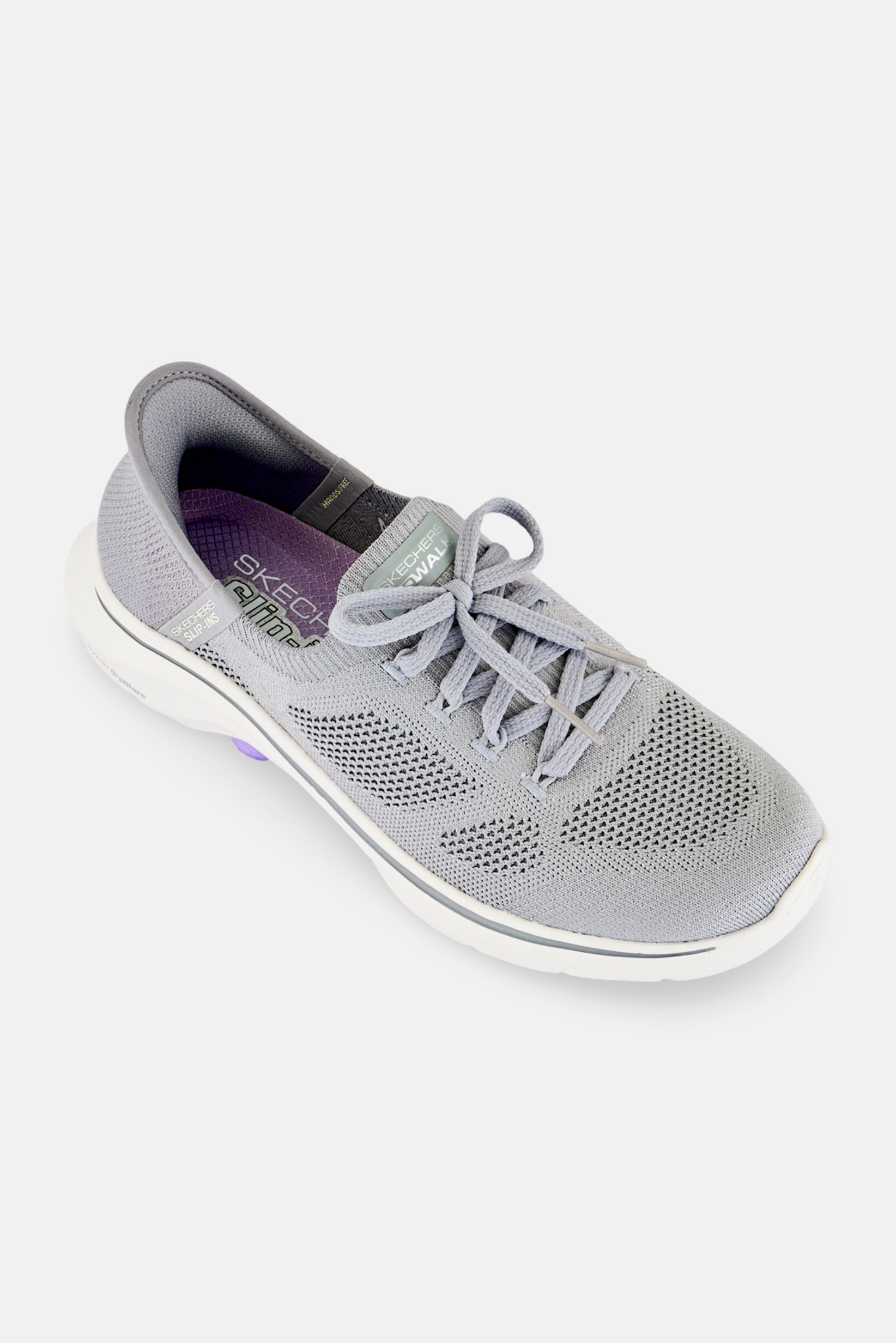 Women Go Walk 7 Lace Up Walking Shoes, Grey
