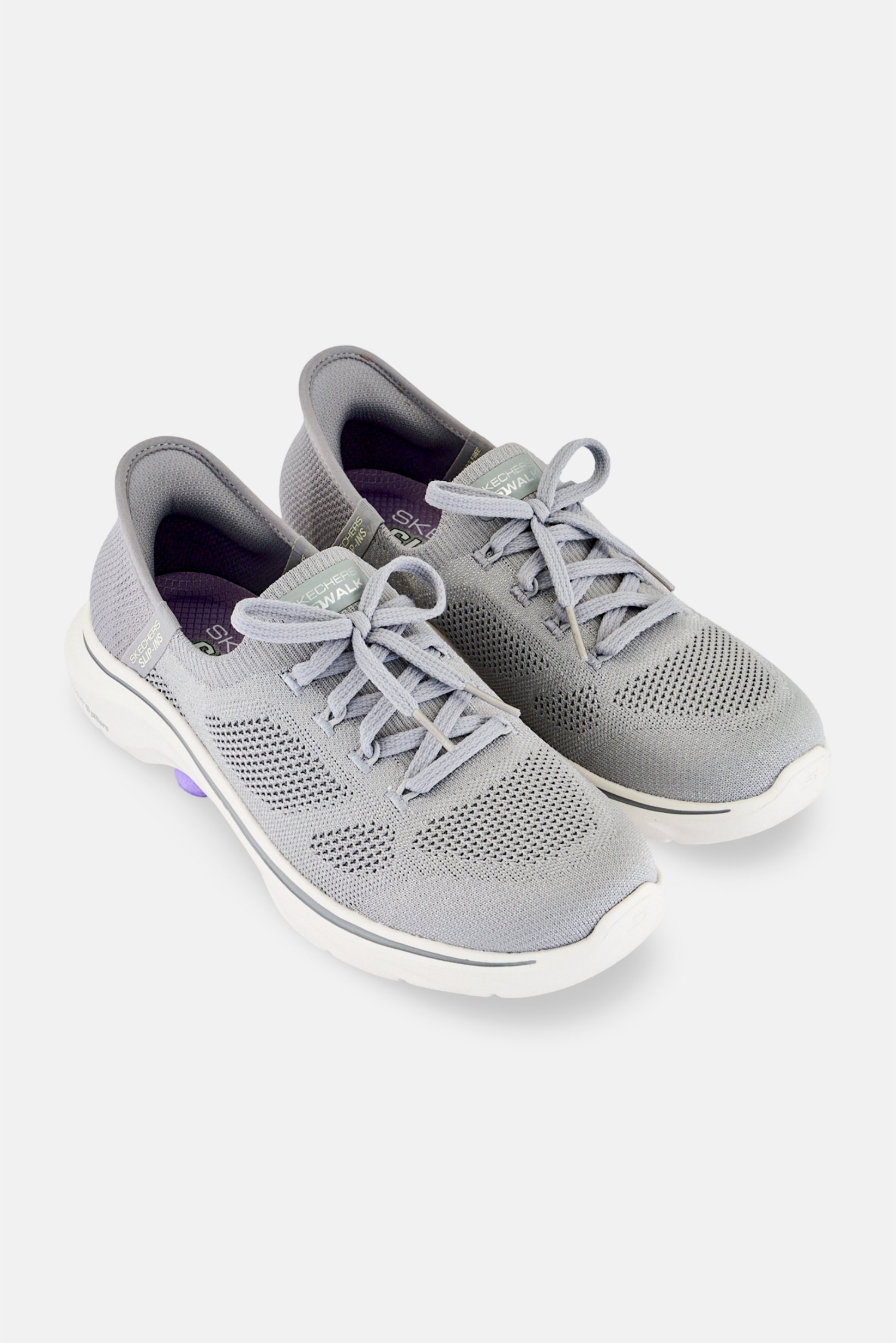 Women Go Walk 7 Lace Up Walking Shoes, Grey