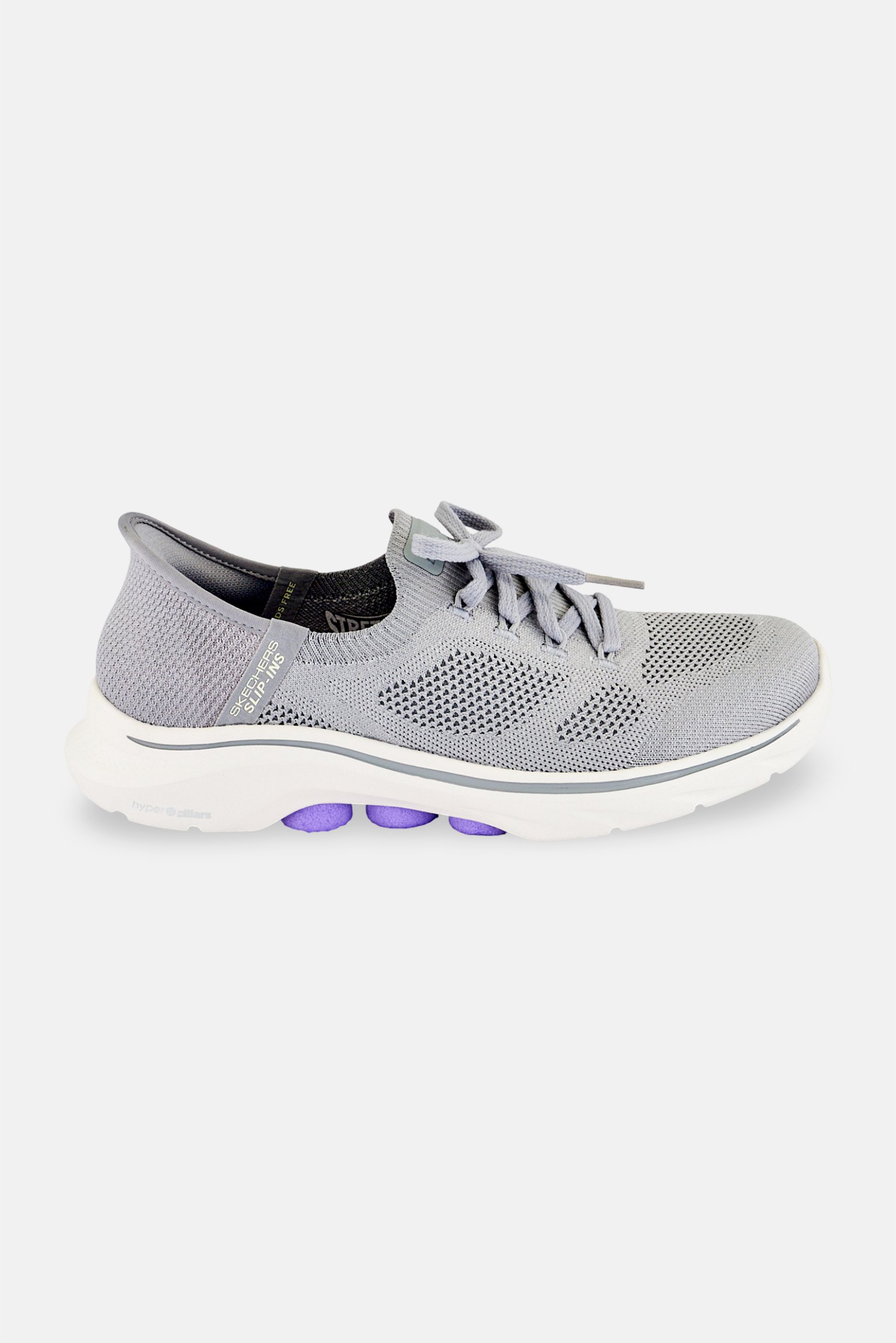 Women Go Walk 7 Lace Up Walking Shoes, Grey