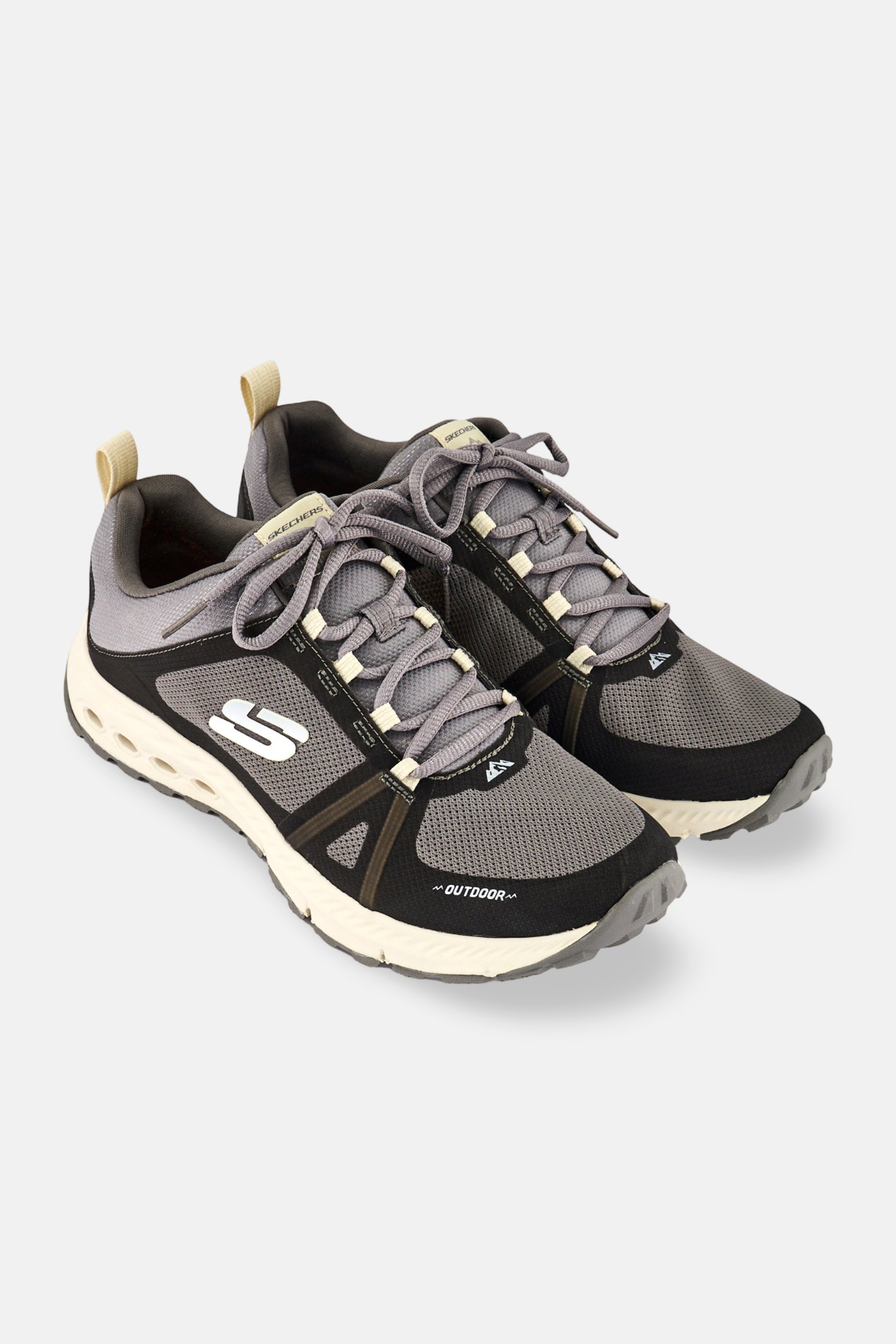 Women Bald Peak Lace Up Closure Outdoor Shoes, Dark Grey