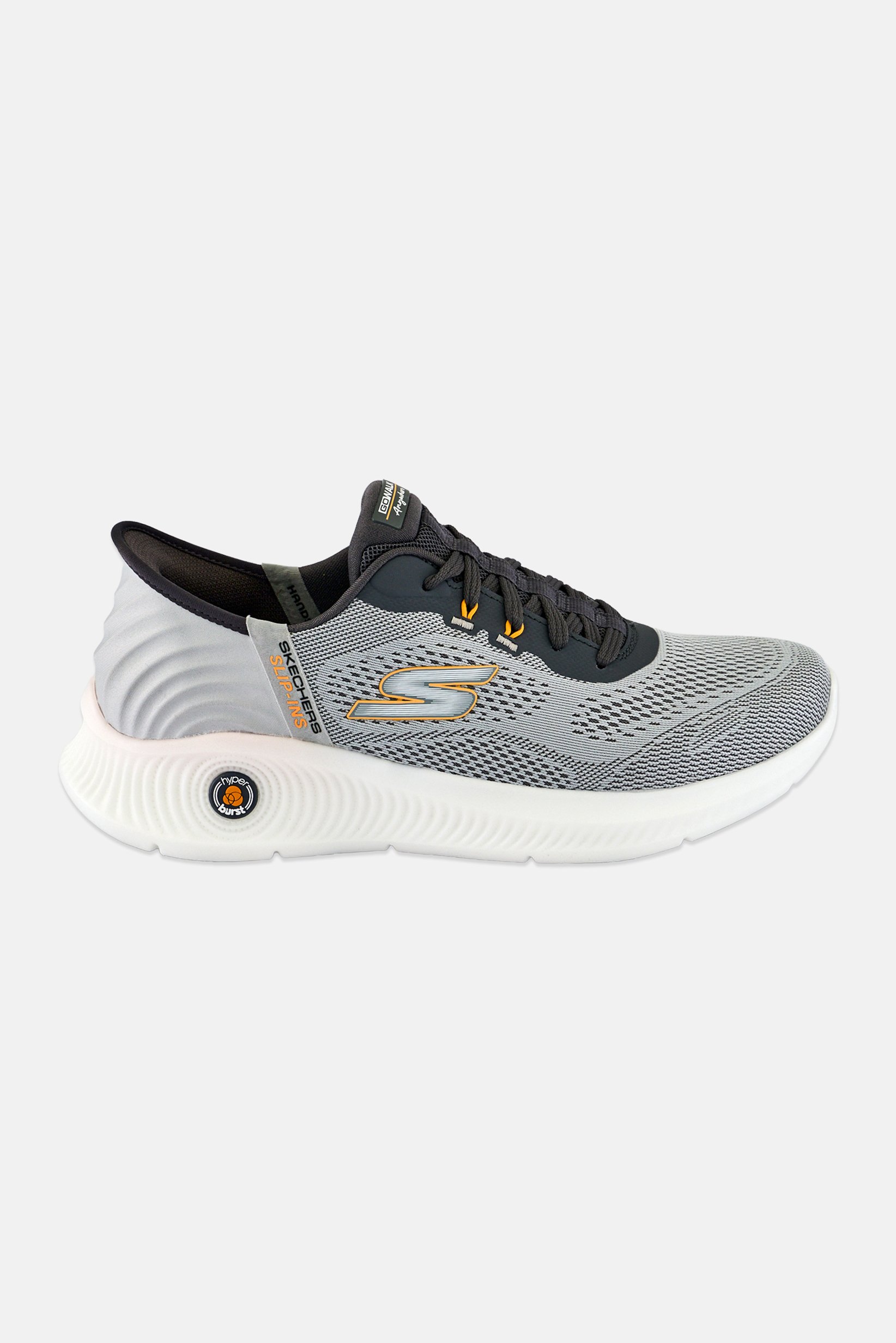 Men Go Walk Anywhere Lace Up Running Shoes, Grey