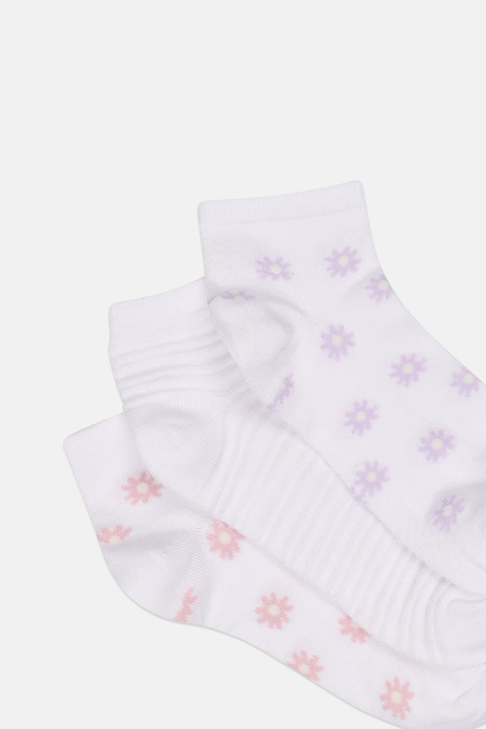 Women 10 Pairs Allover Print Ankle Socks, Multicolor