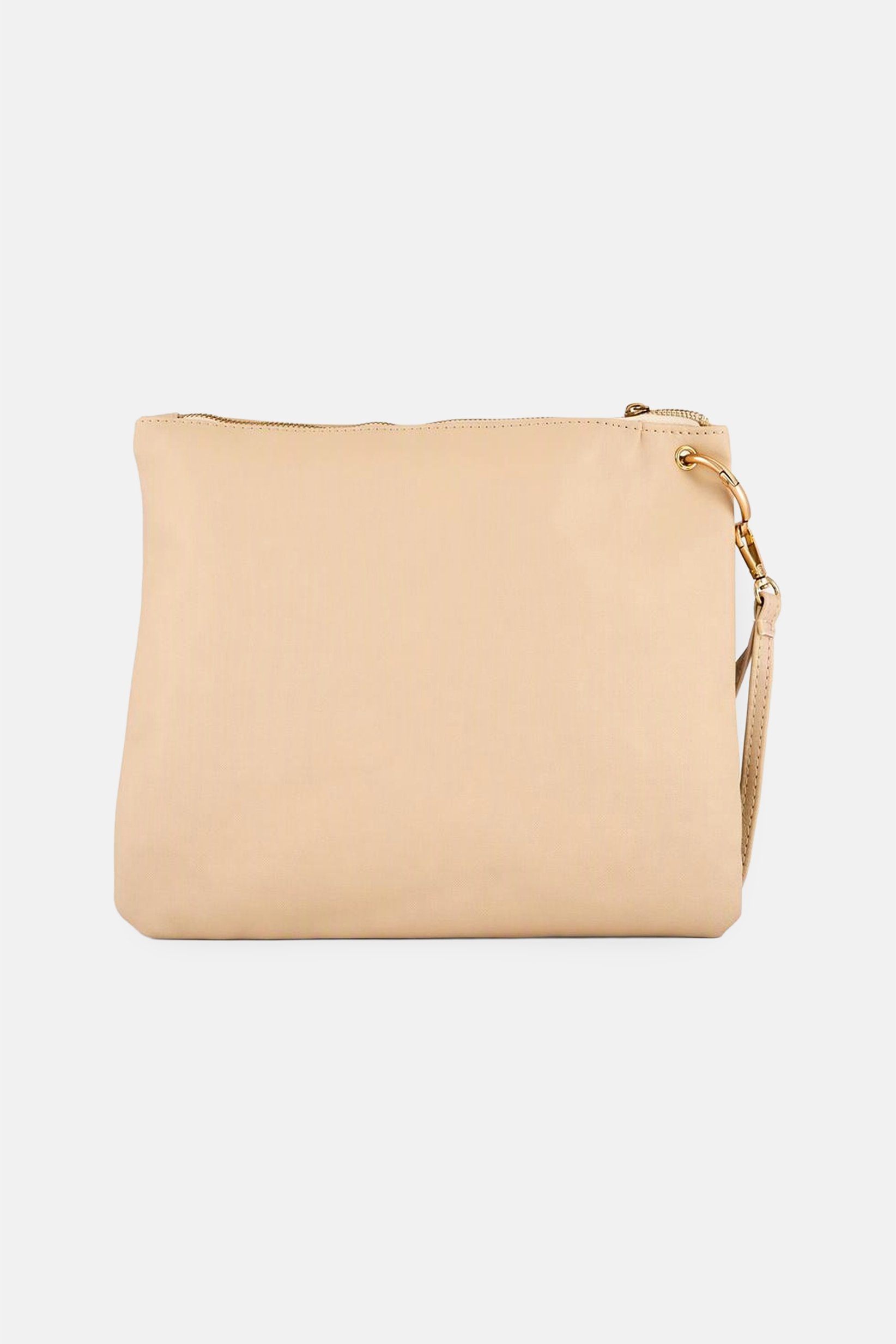 3 Pieces Plain Luxe Travel Pouches, Beige